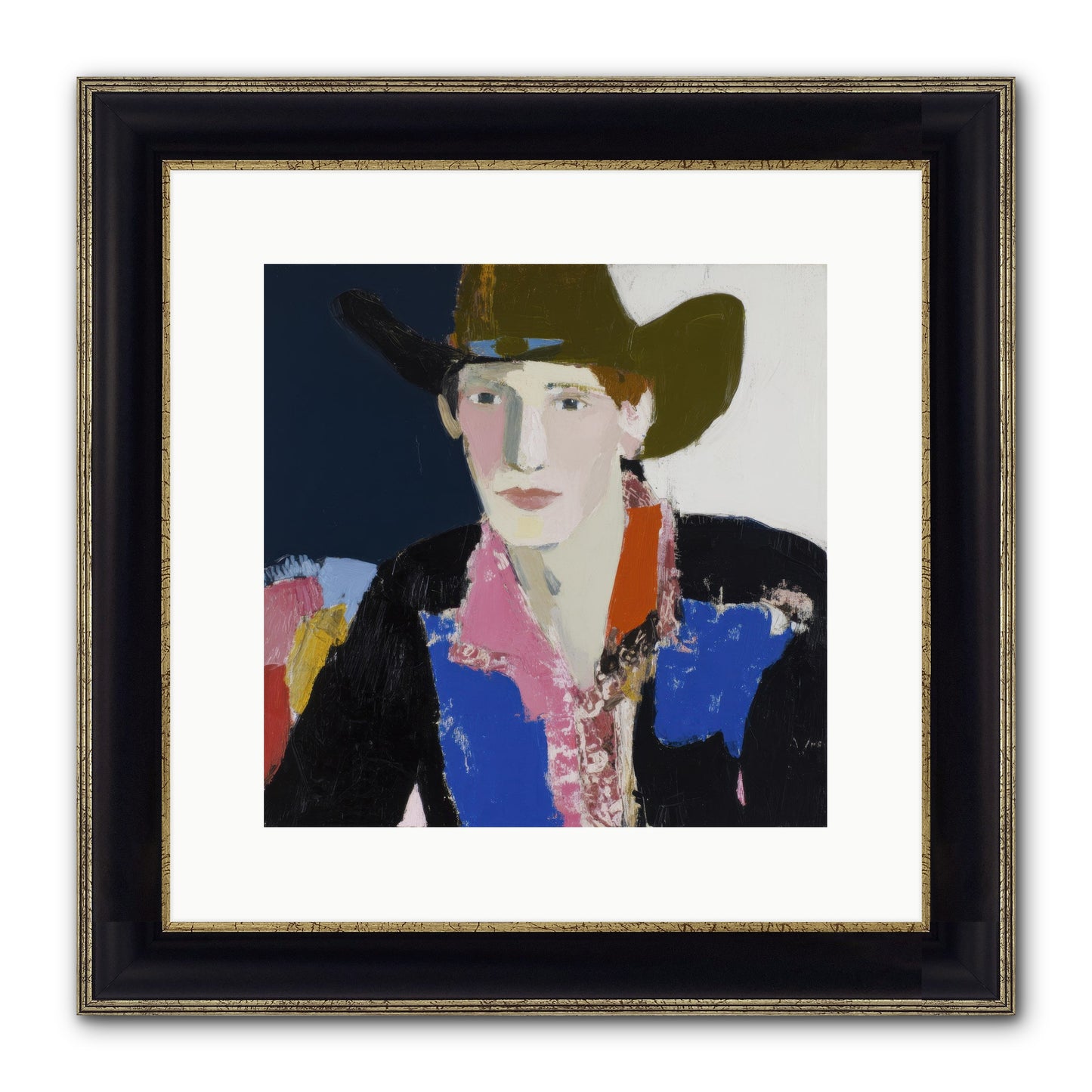 The Range Framed Print - Black & Gold 12x12