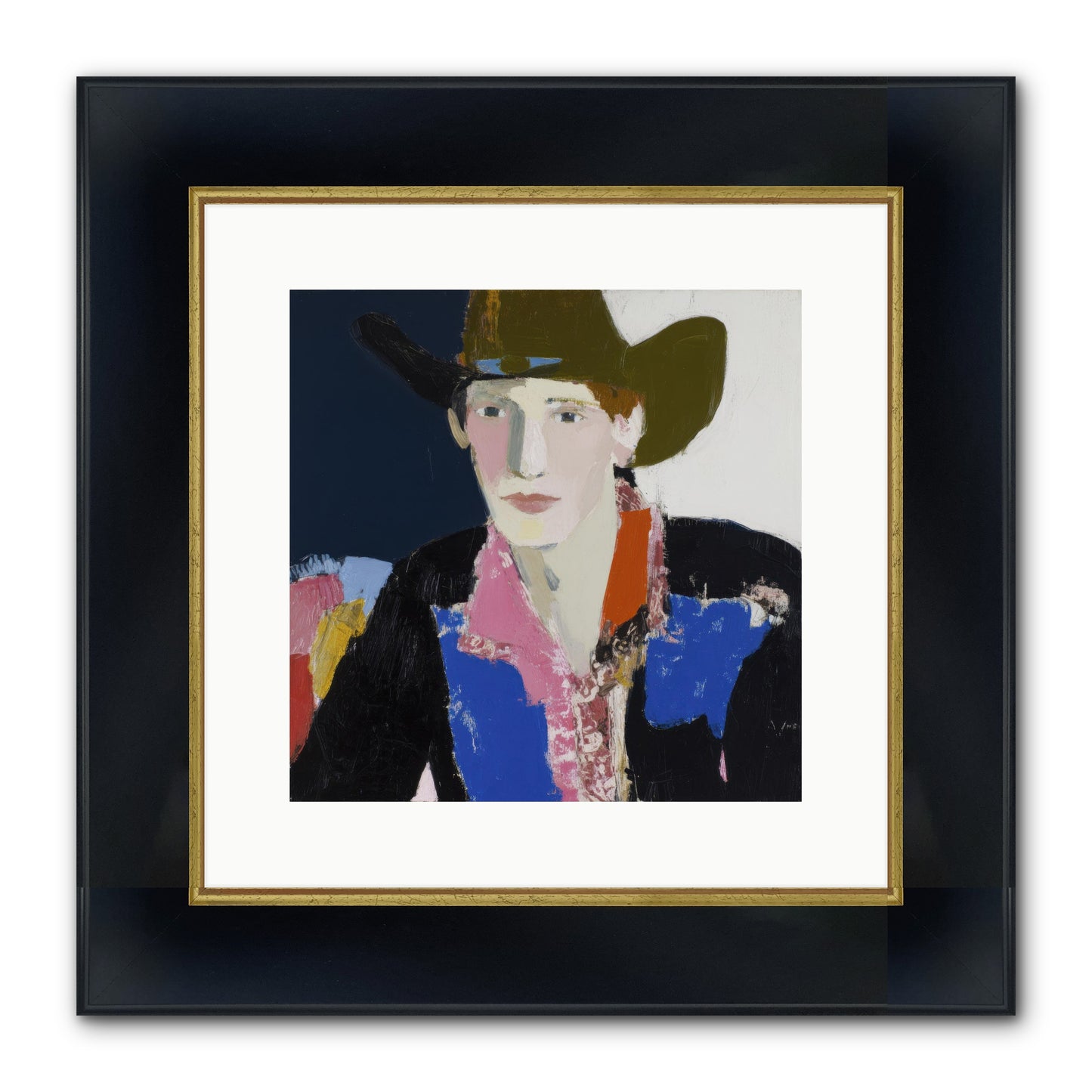 The Range Framed Print - Wide Black w/Gold 12x12