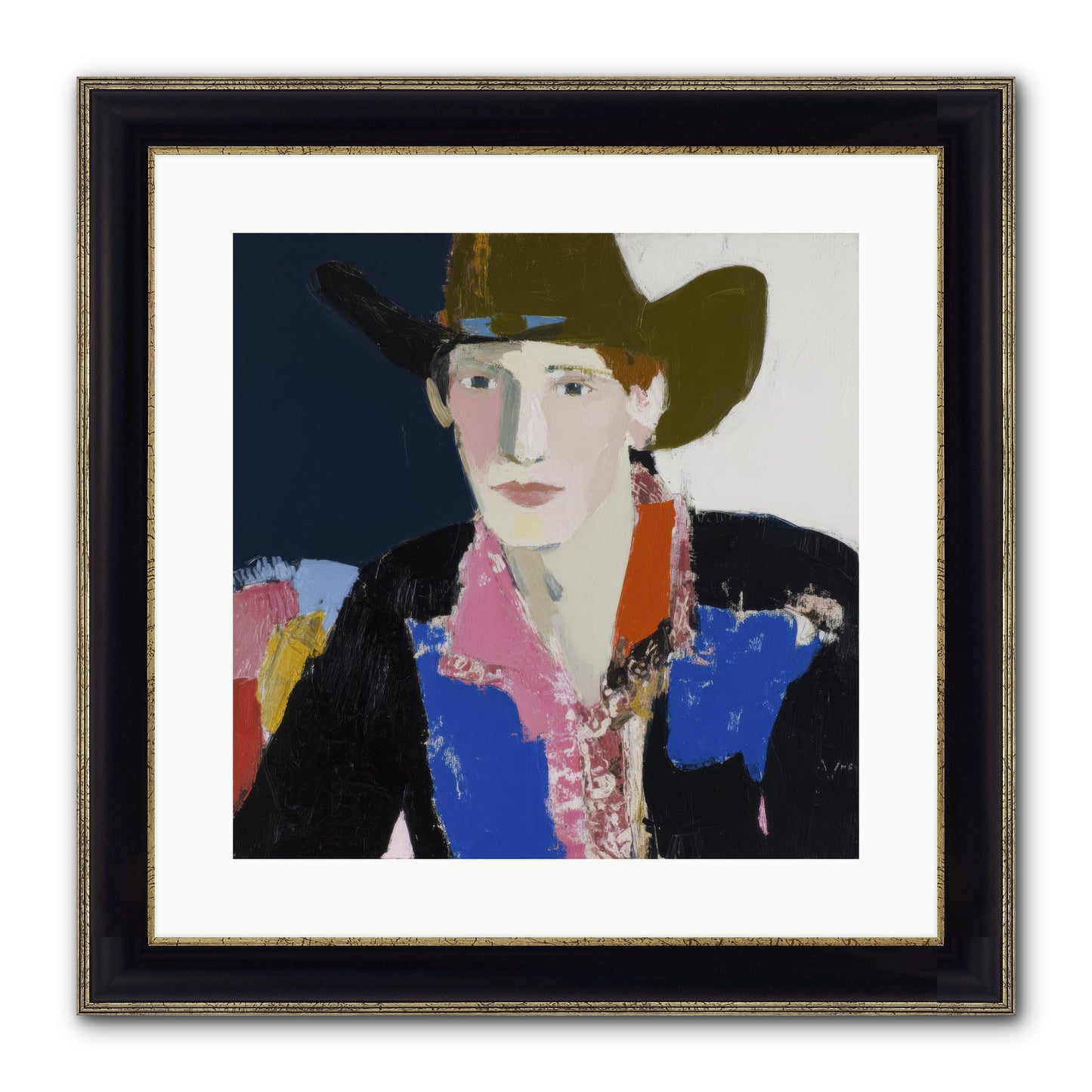 The Range Framed Print - Black & Gold 16x16