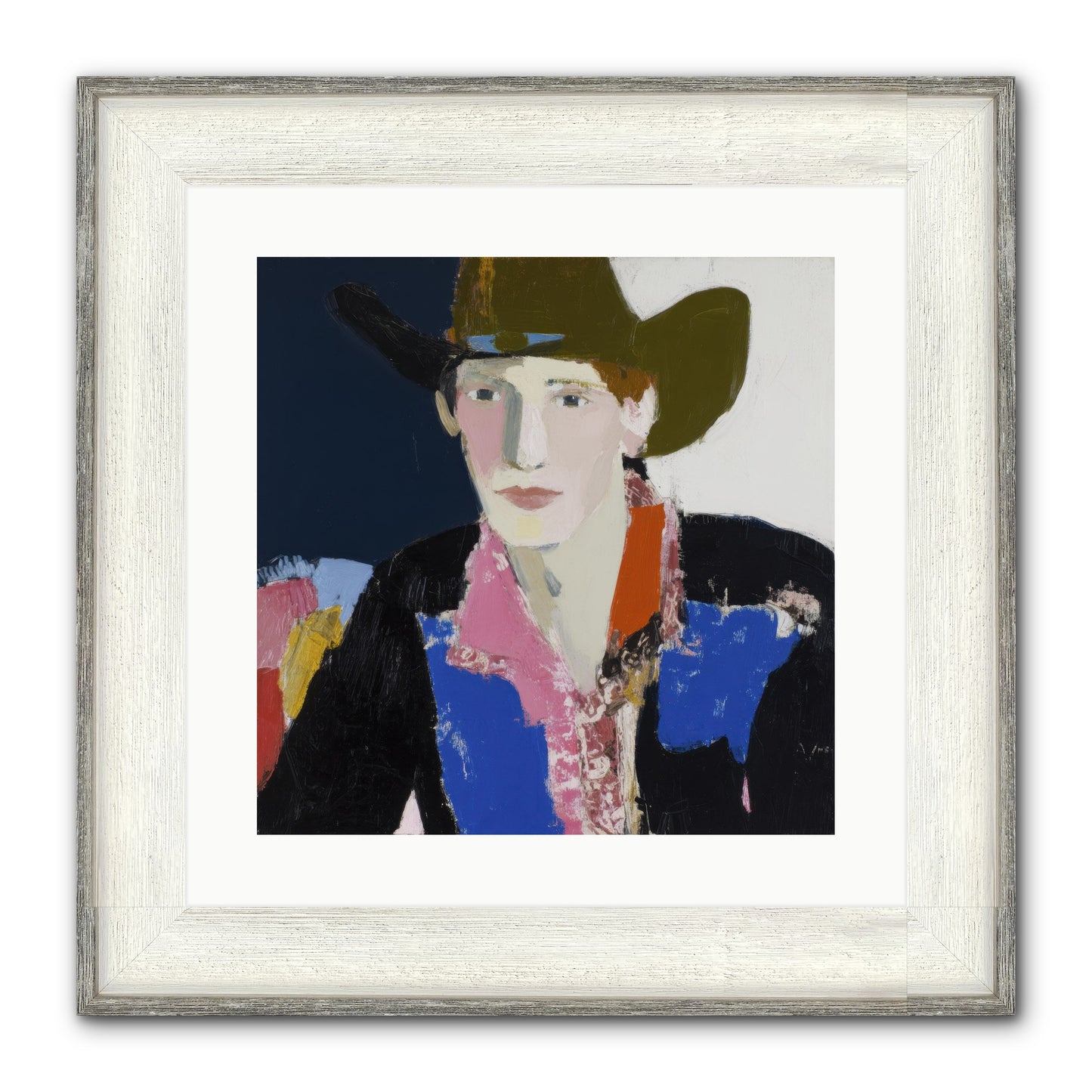 The Range Framed Print - Driftwood White 16x16