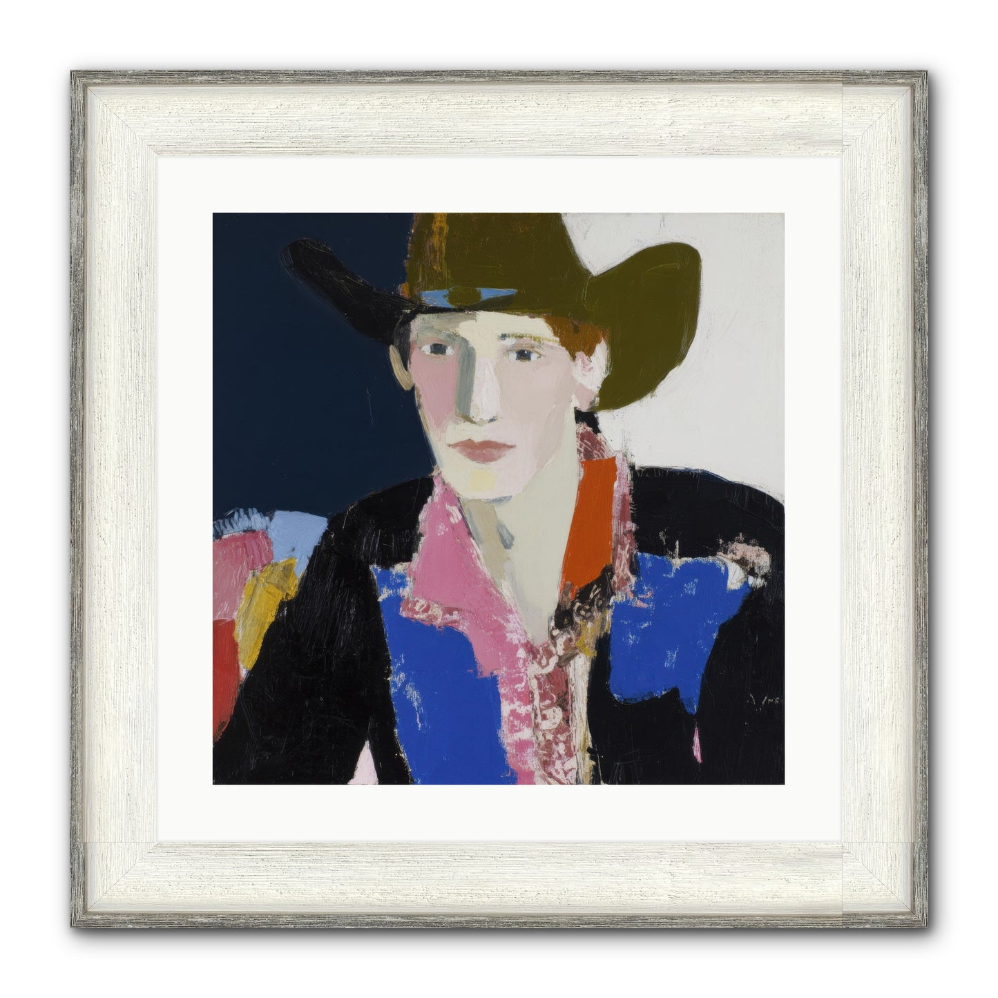 The Range Framed Print - Driftwood White 20x20
