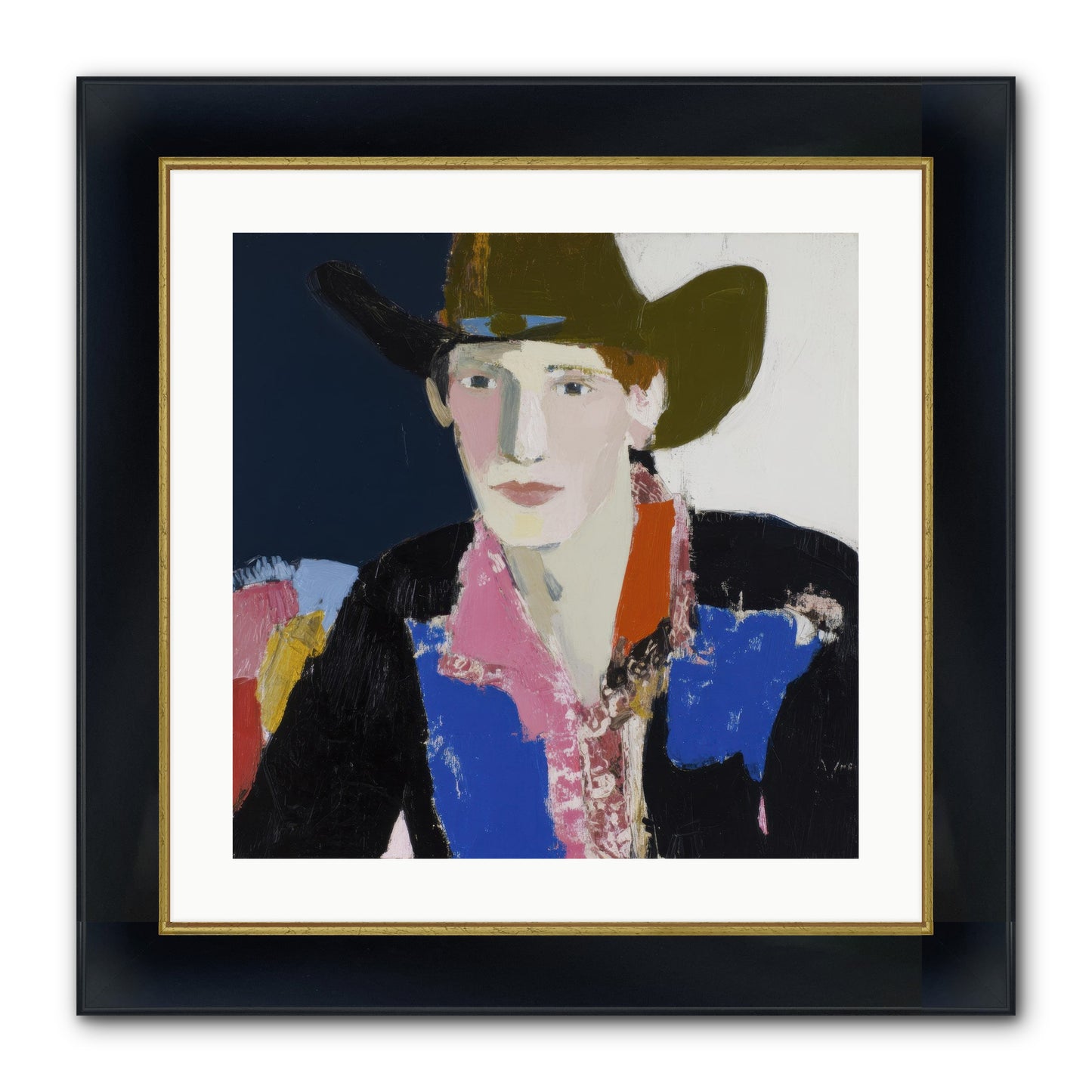 The Range Framed Print - Wide Black w/Gold 20x20