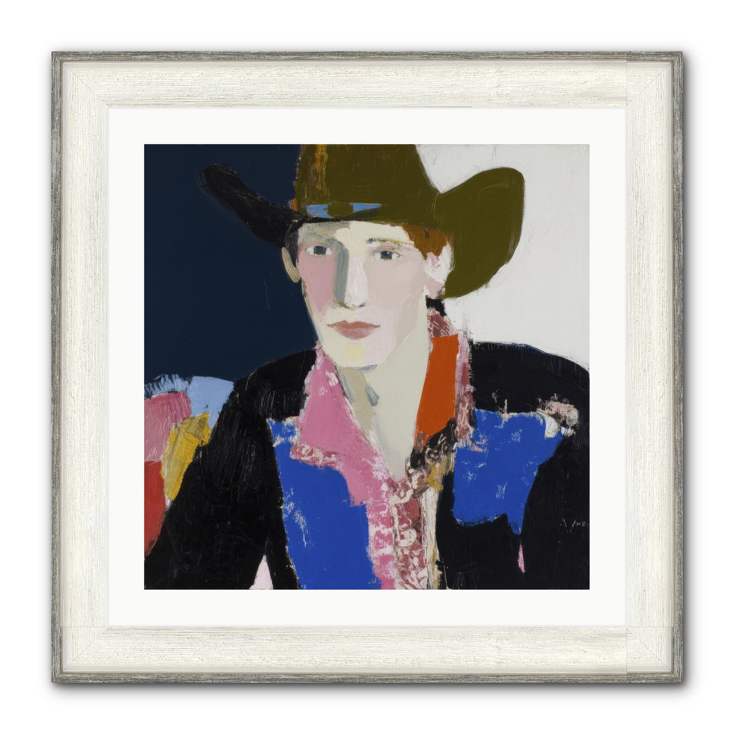 The Range Framed Print - Driftwood White 24x24