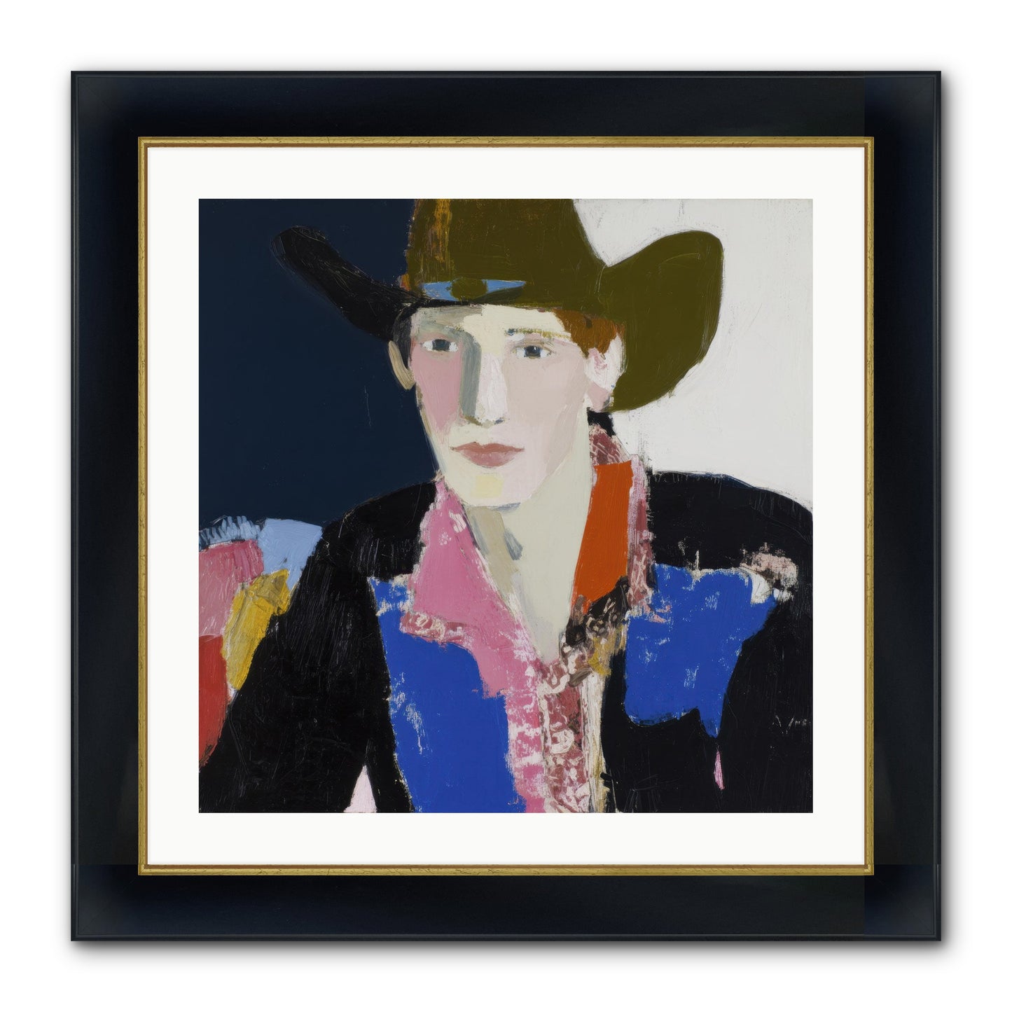 The Range Framed Print - Wide Black w/Gold 24x24