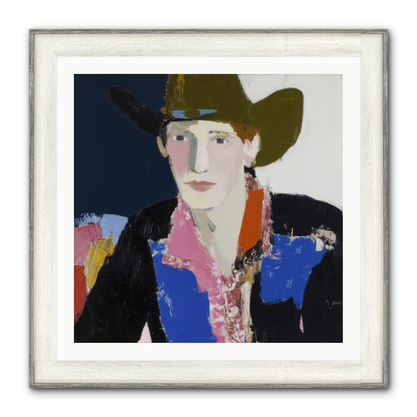 The Range Framed Print - Driftwood White 30x30