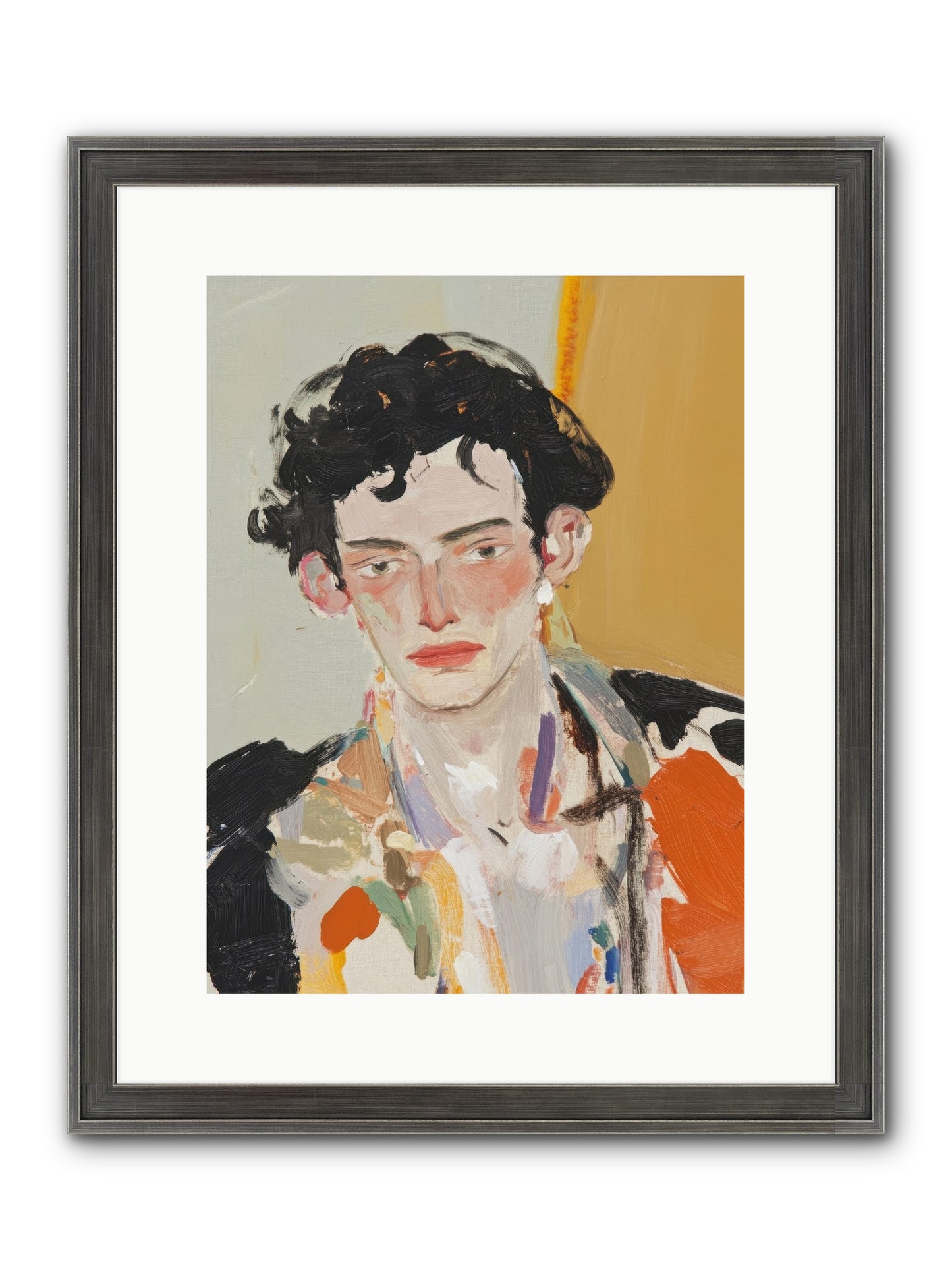 The Refined Figure Framed Print - Slimwoods Black/Silver 12x16