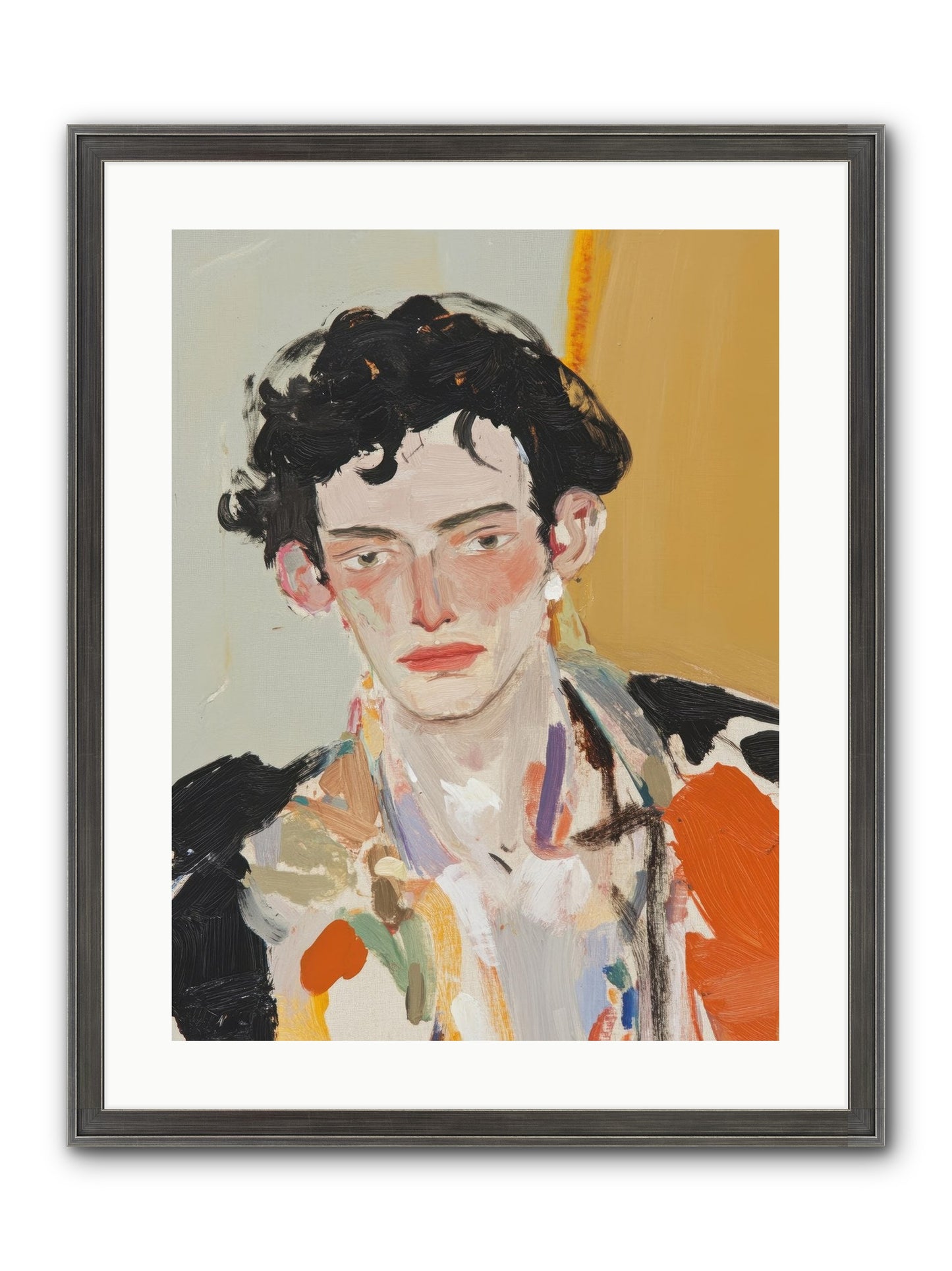 The Refined Figure Framed Print - Slimwoods Black/Silver 18x24