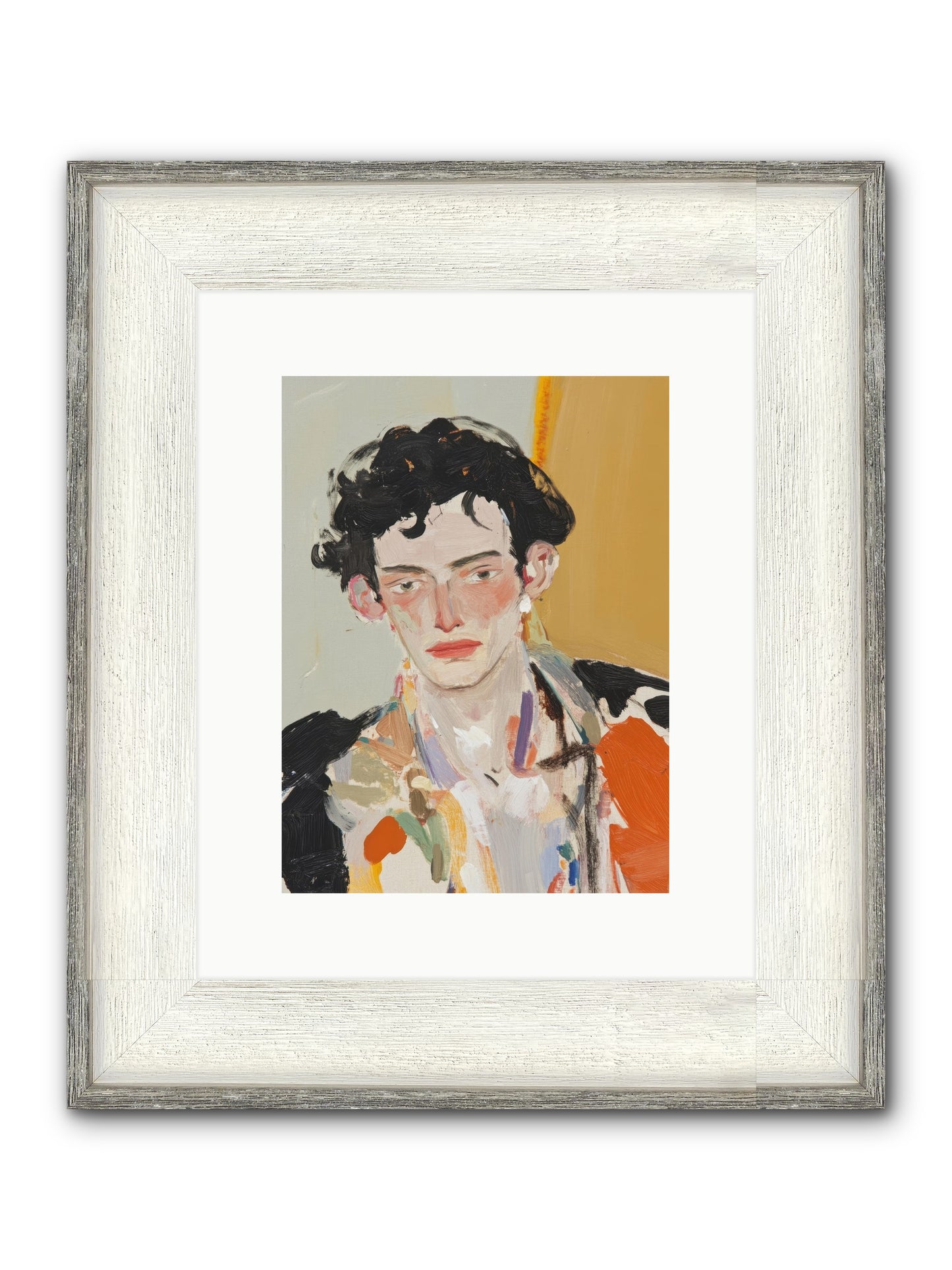 The Refined Figure Framed Print - Driftwood White 9x12
