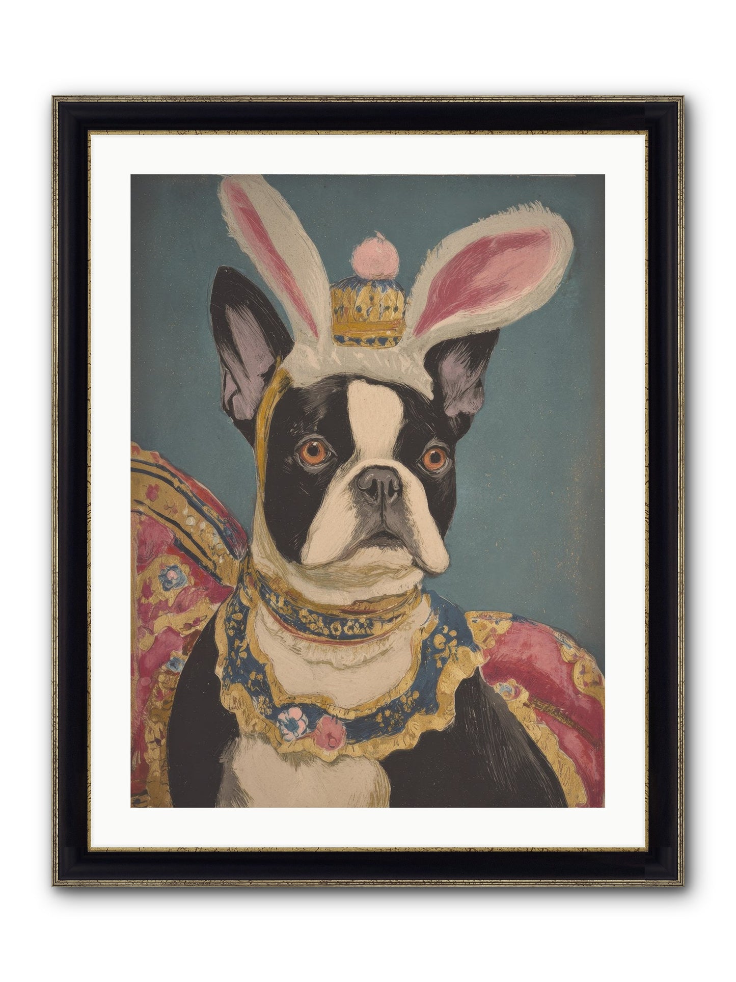 The Reluctant Monarch Framed Print - Black & Gold 24x32