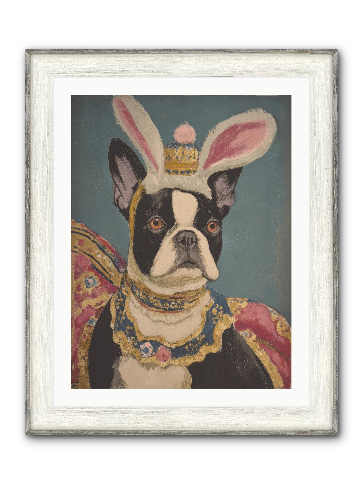 The Reluctant Monarch Framed Print - Driftwood White 24x32