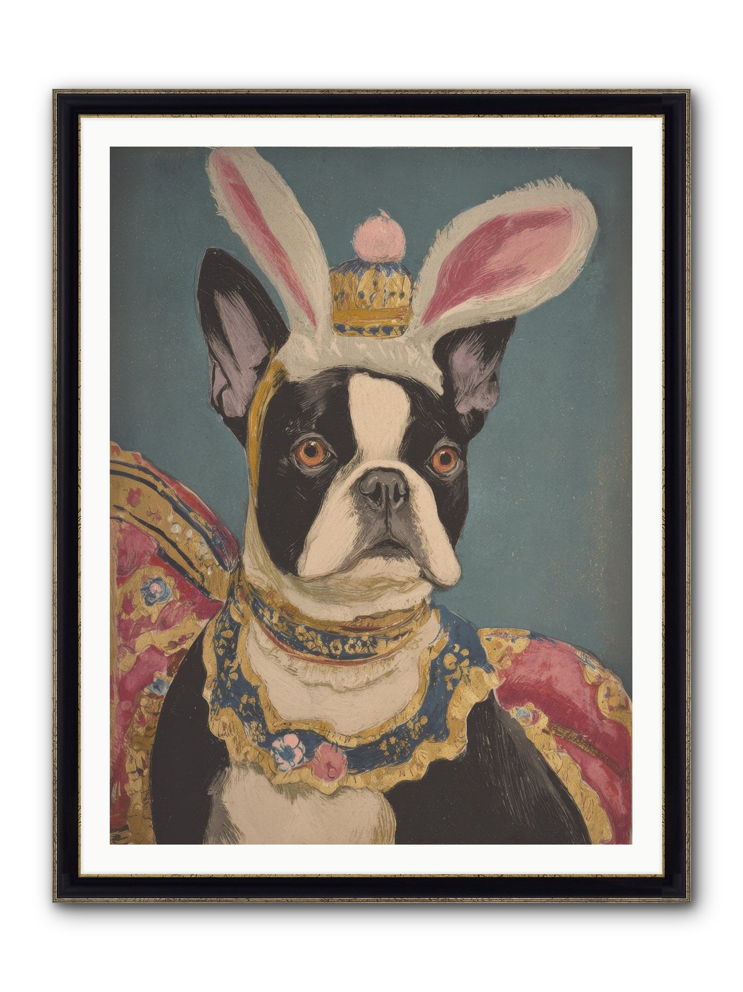 The Reluctant Monarch Framed Print - Black & Gold 36x48