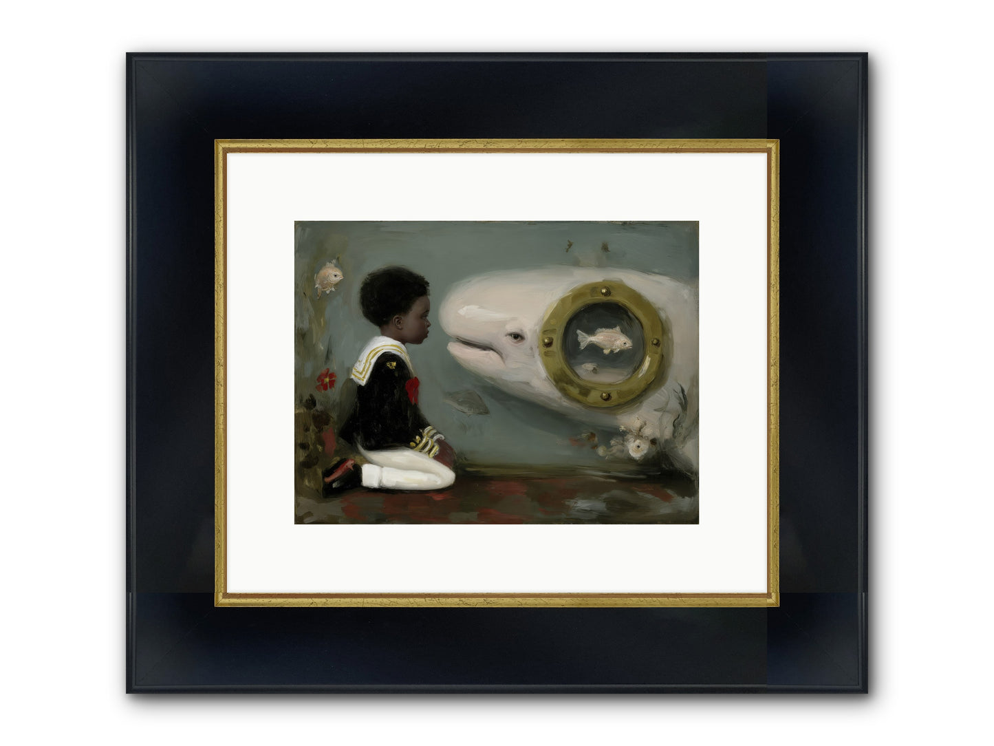 The Revelation Framed Print - Wide Black w/Gold 12x9