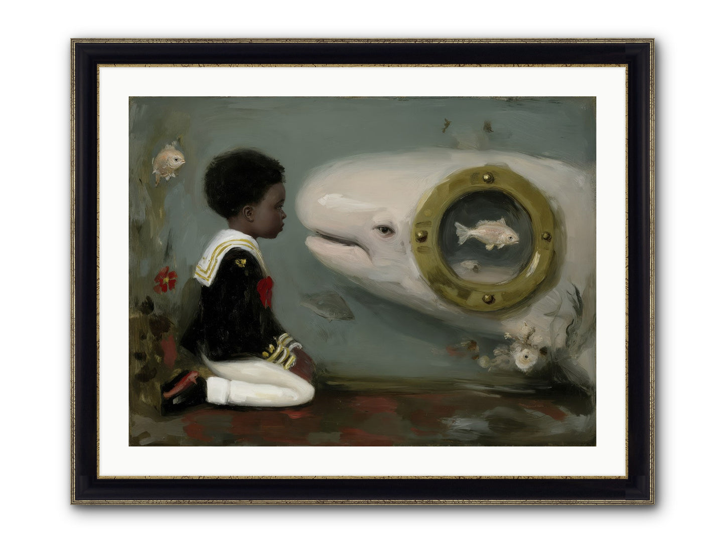 The Revelation Framed Print - Black & Gold 32x24