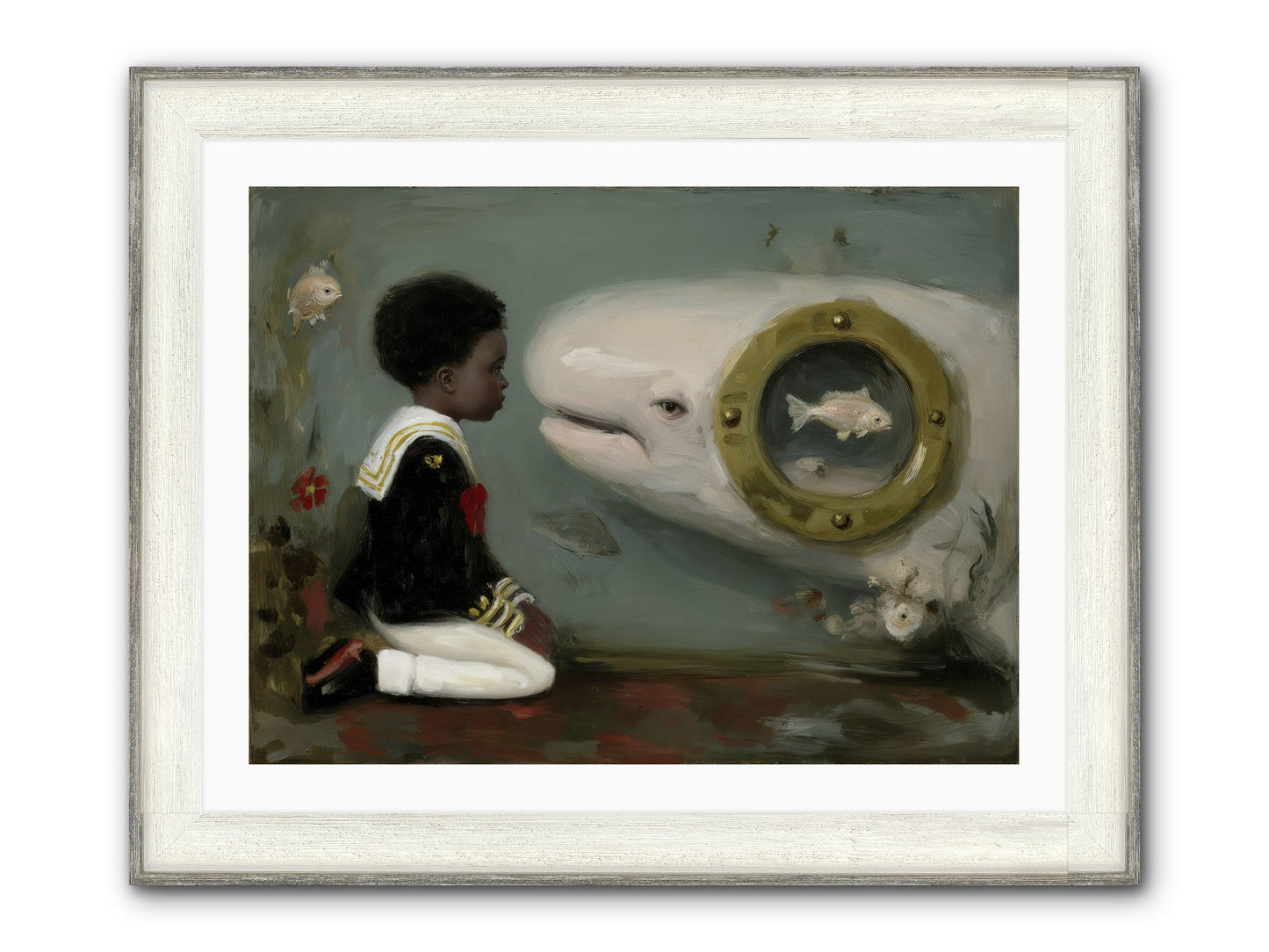 The Revelation Framed Print - Driftwood White 32x24
