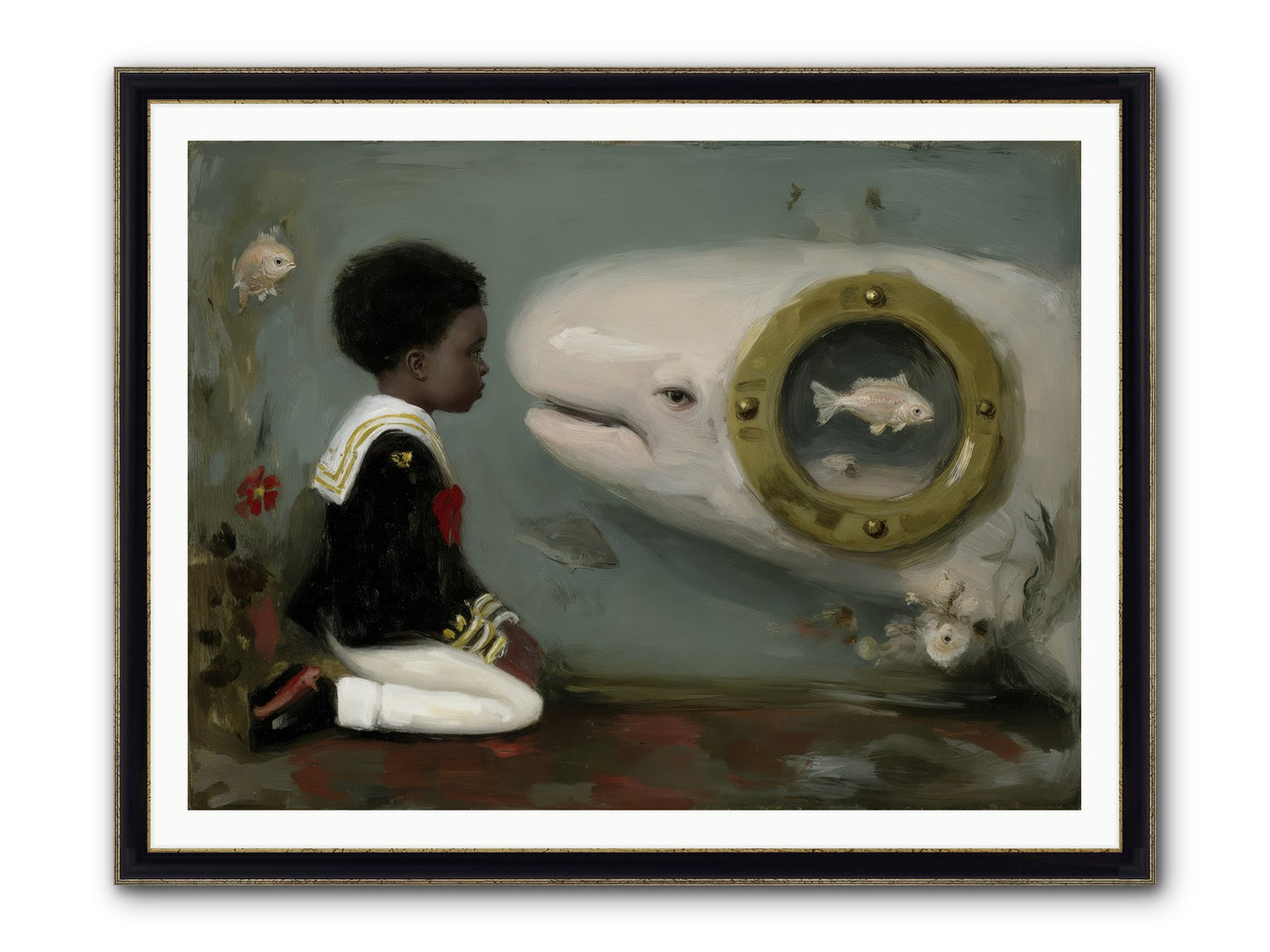 The Revelation Framed Print - Black & Gold 48x36