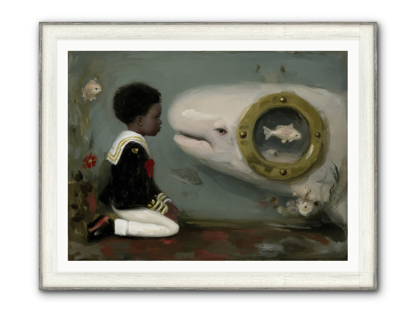 The Revelation Framed Print - Driftwood White 48x36
