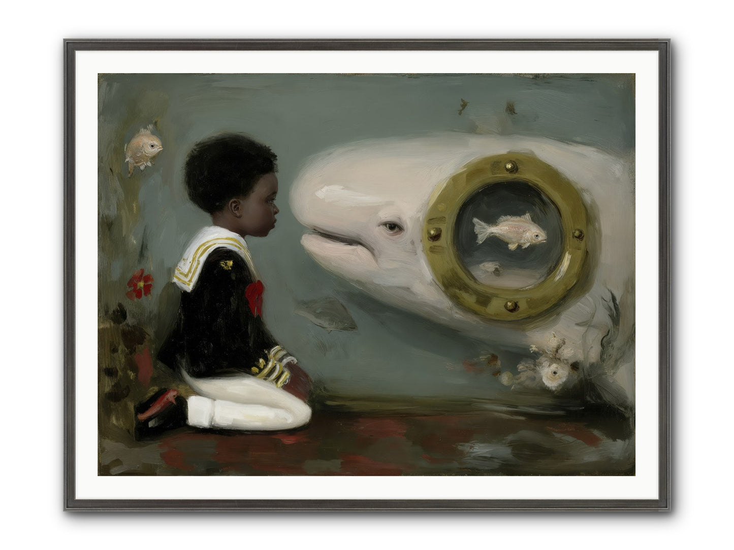 The Revelation Framed Print - Slimwoods Black/Silver 48x36