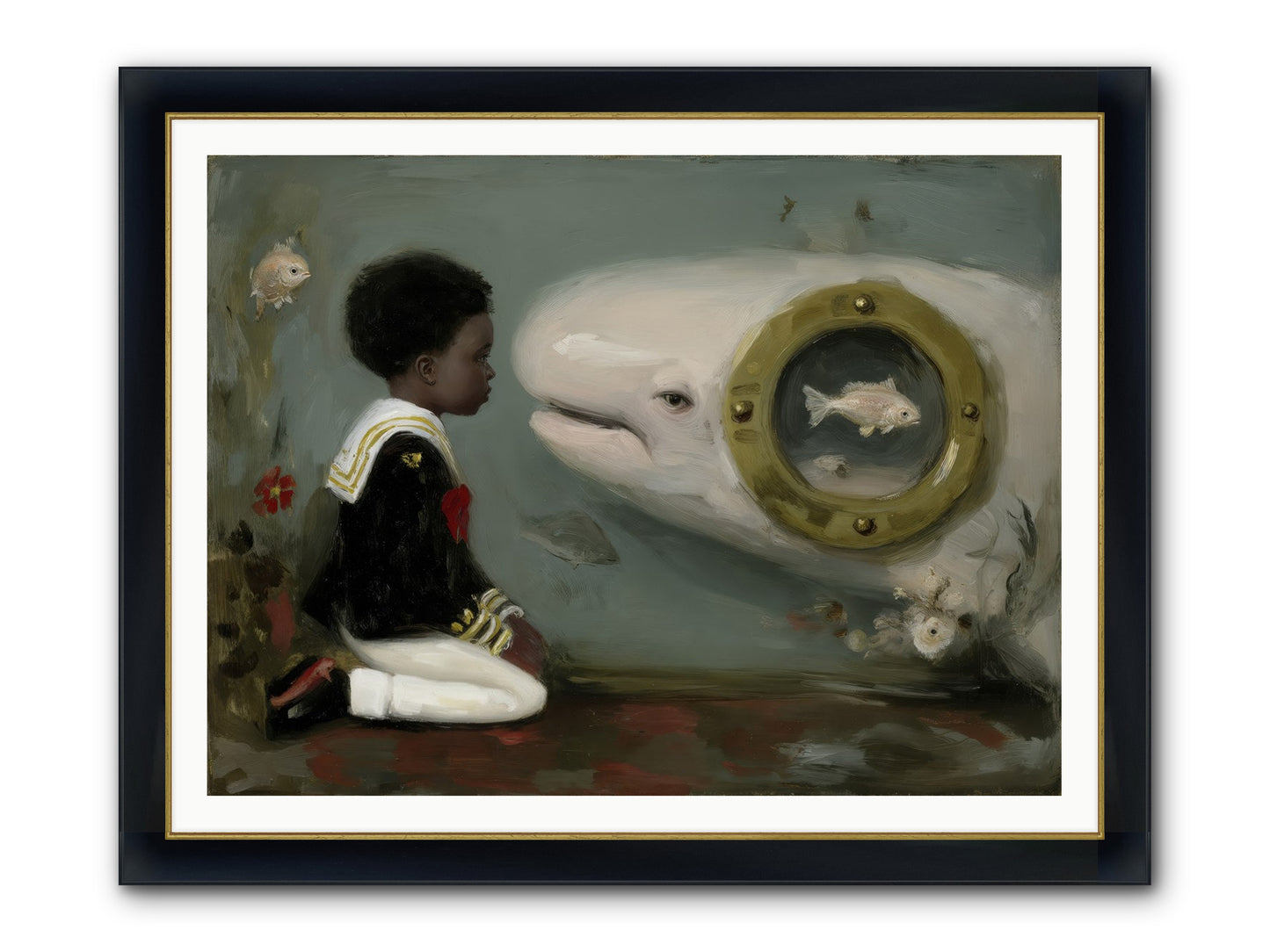 The Revelation Framed Print - Wide Black w/Gold 48x36