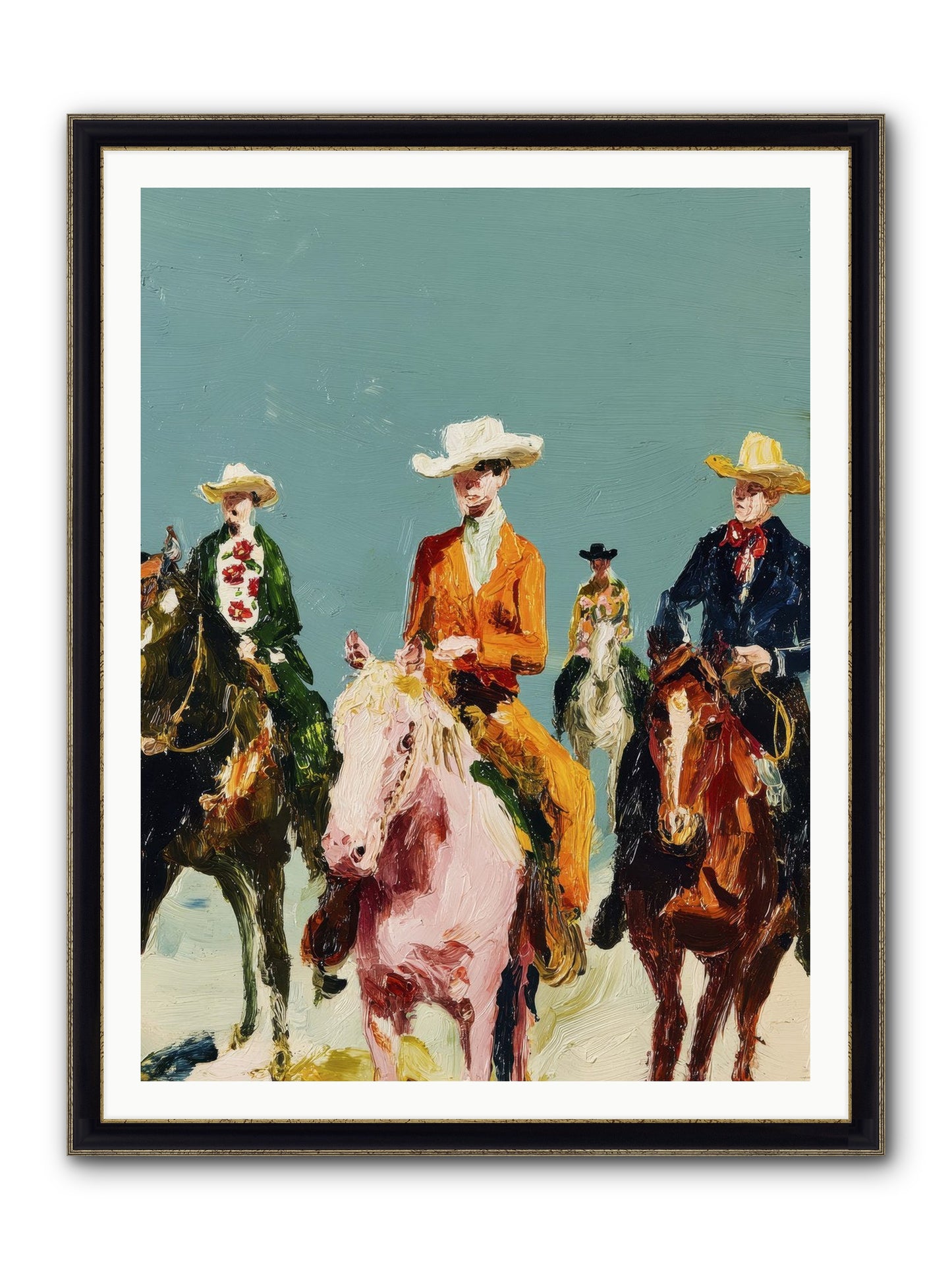The Rhythm We Don't Name Framed Print - Black & Gold 36x48