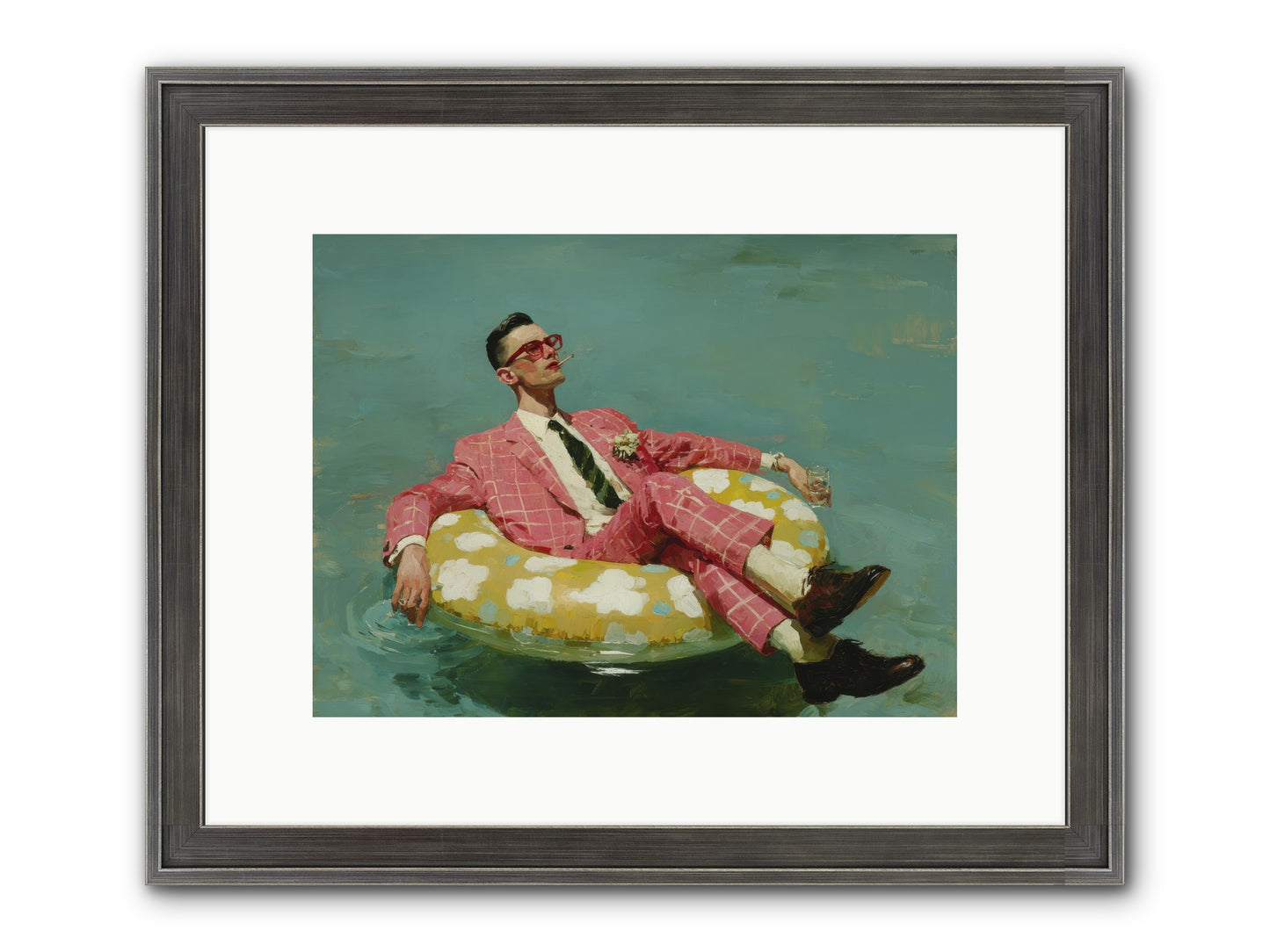 The Riviera Ledger Framed Print - Slimwoods Black/Silver 12x9