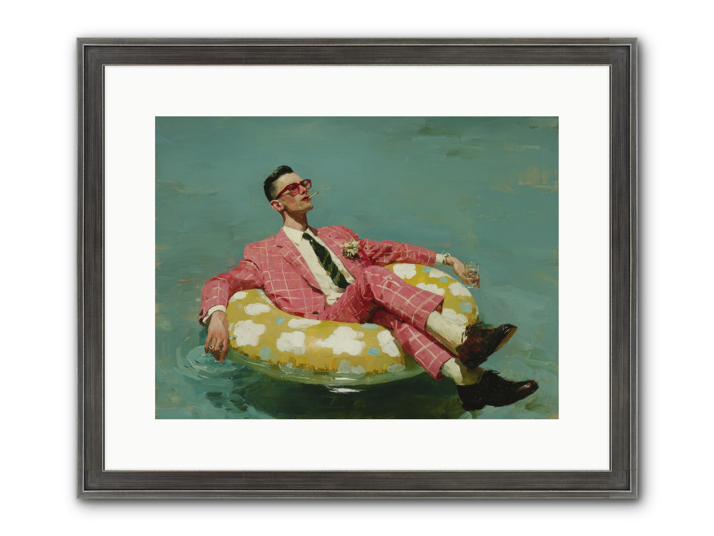 The Riviera Ledger Framed Print - Slimwoods Black/Silver 16x12