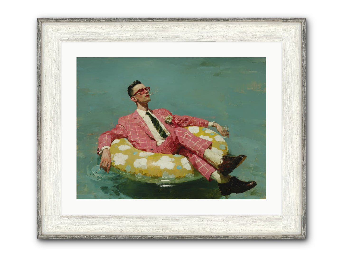 The Riviera Ledger Framed Print - Driftwood White 24x18