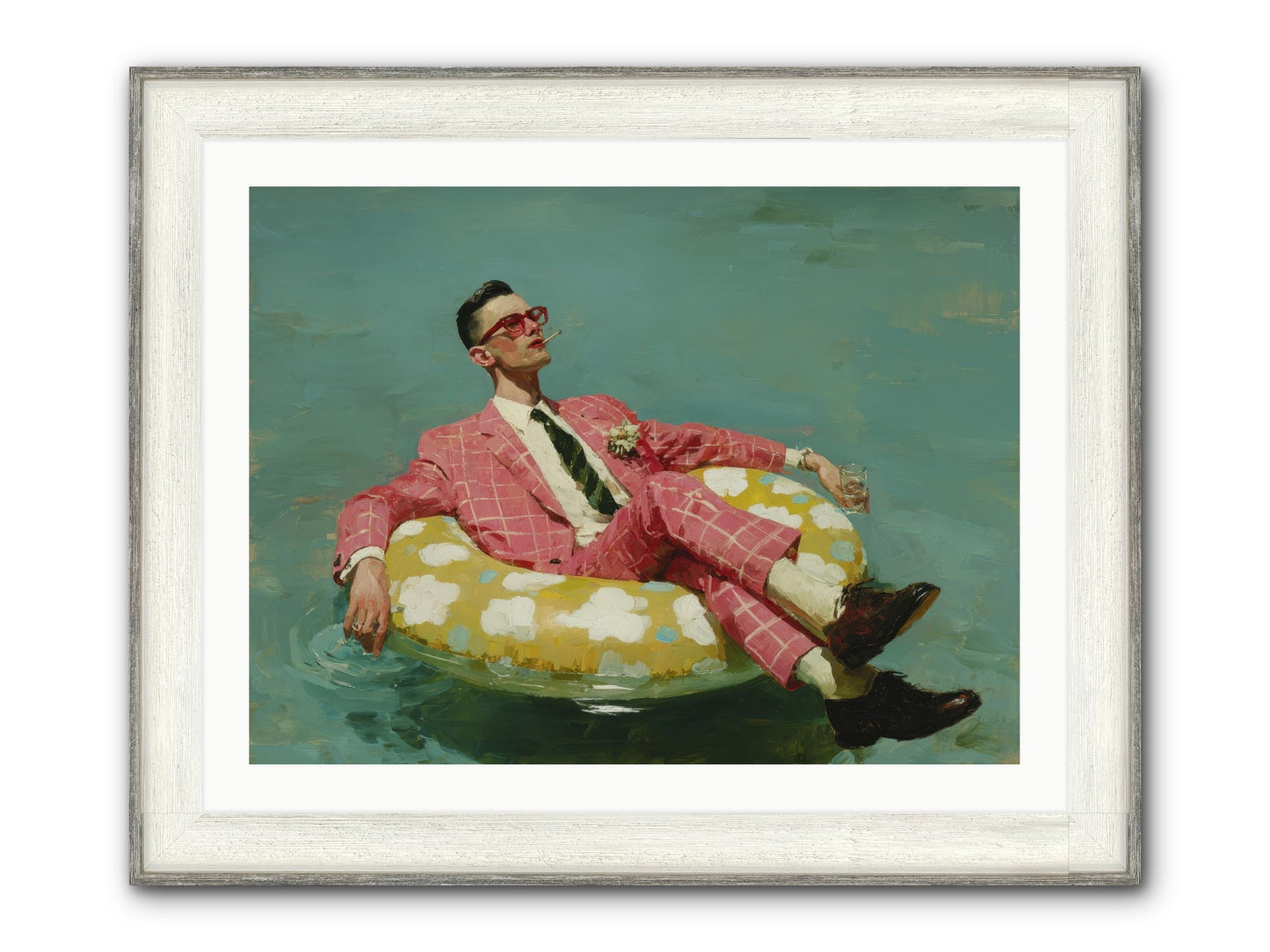 The Riviera Ledger Framed Print - Driftwood White 32x24