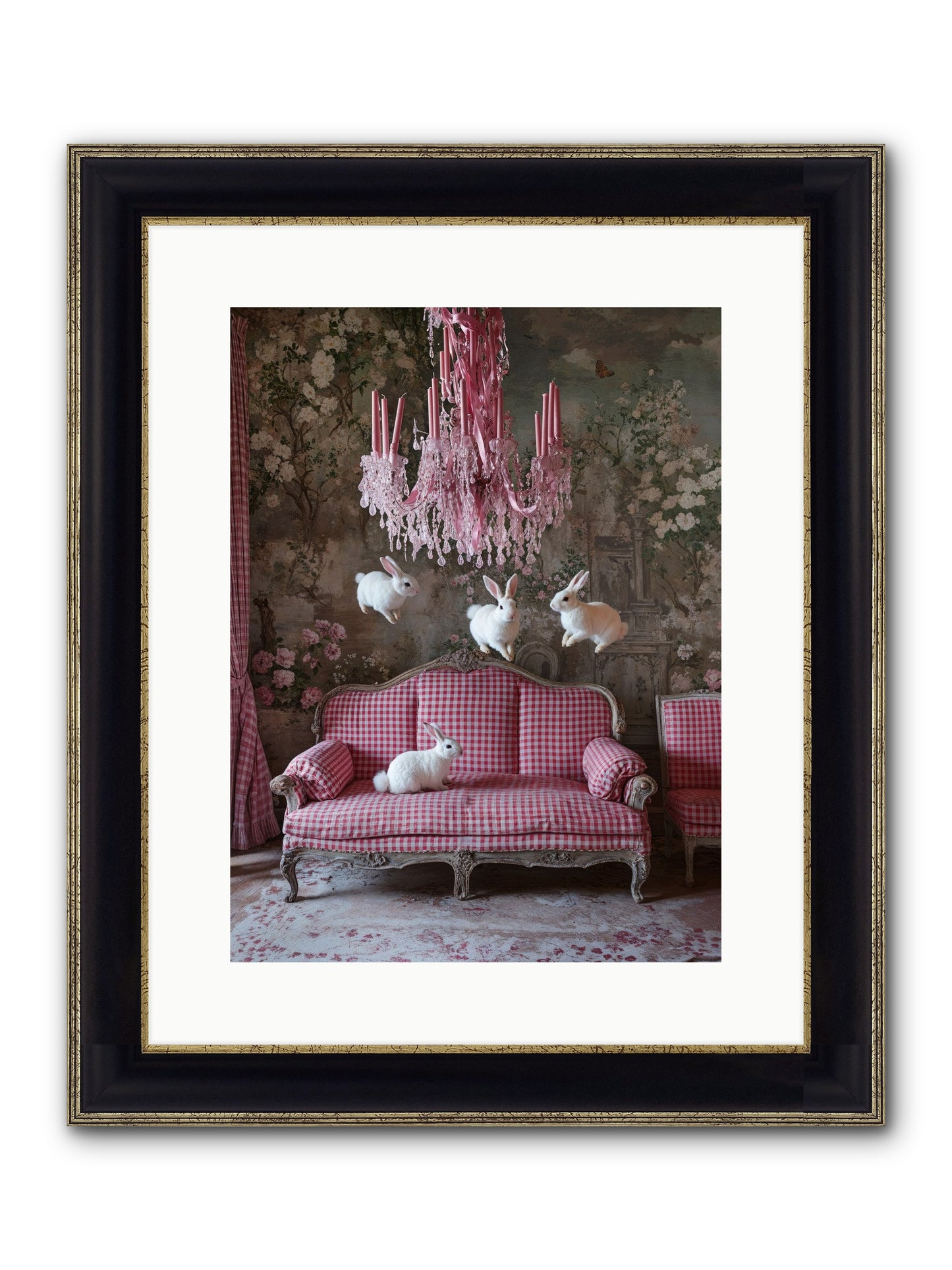 The Rose Rebellion Framed Print - Black & Gold 12x16