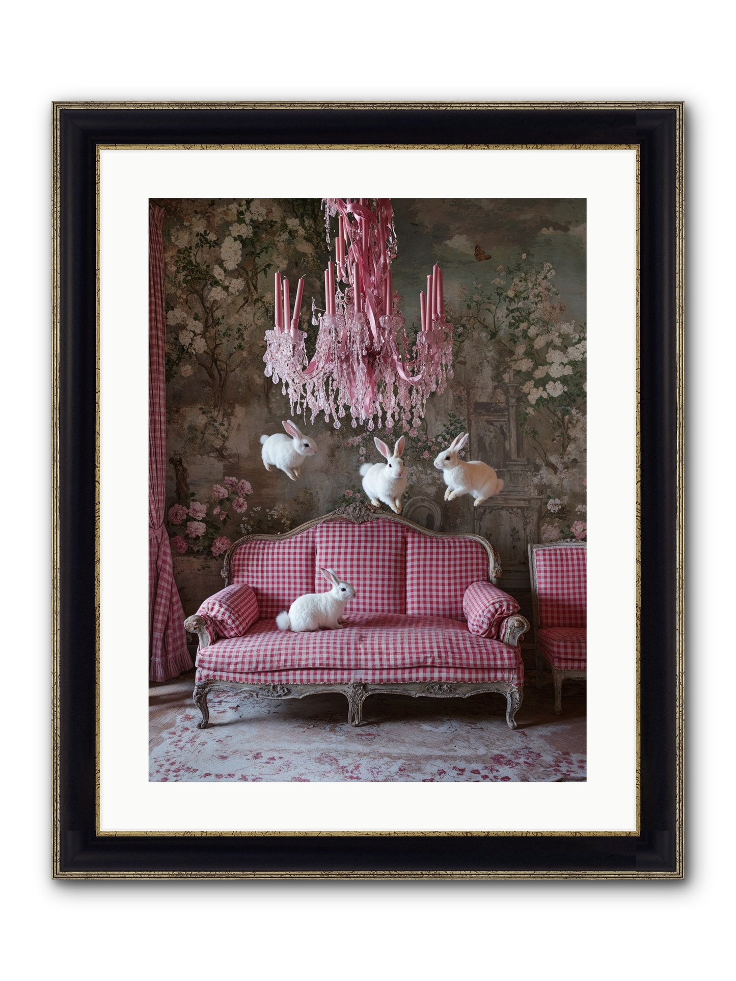 The Rose Rebellion Framed Print - Black & Gold 18x24