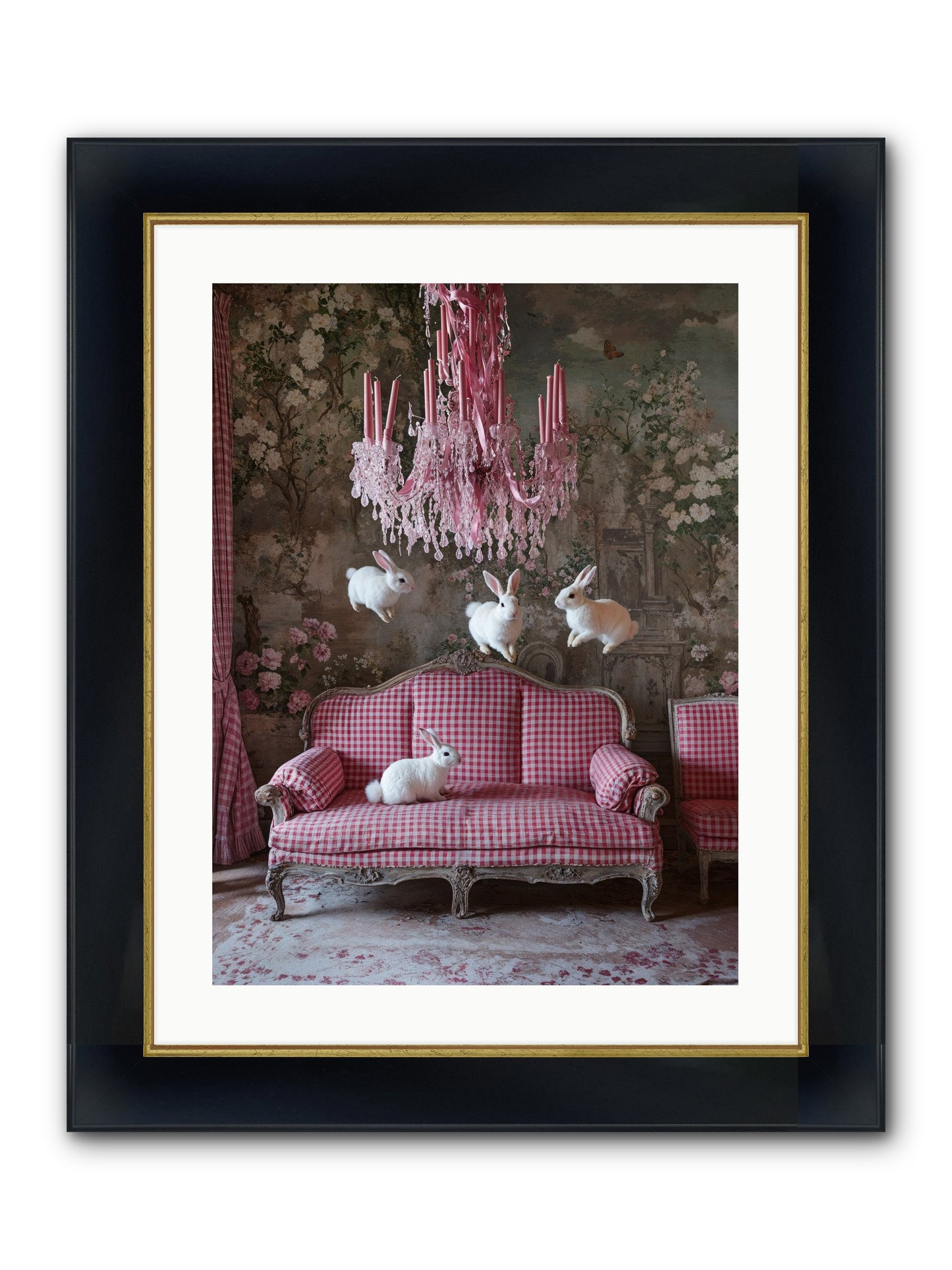 The Rose Rebellion Framed Print - Wide Black w/Gold 18x24