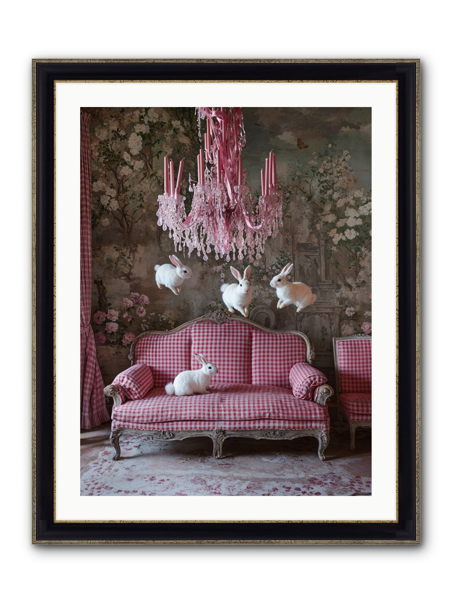 The Rose Rebellion Framed Print - Black & Gold 24x32