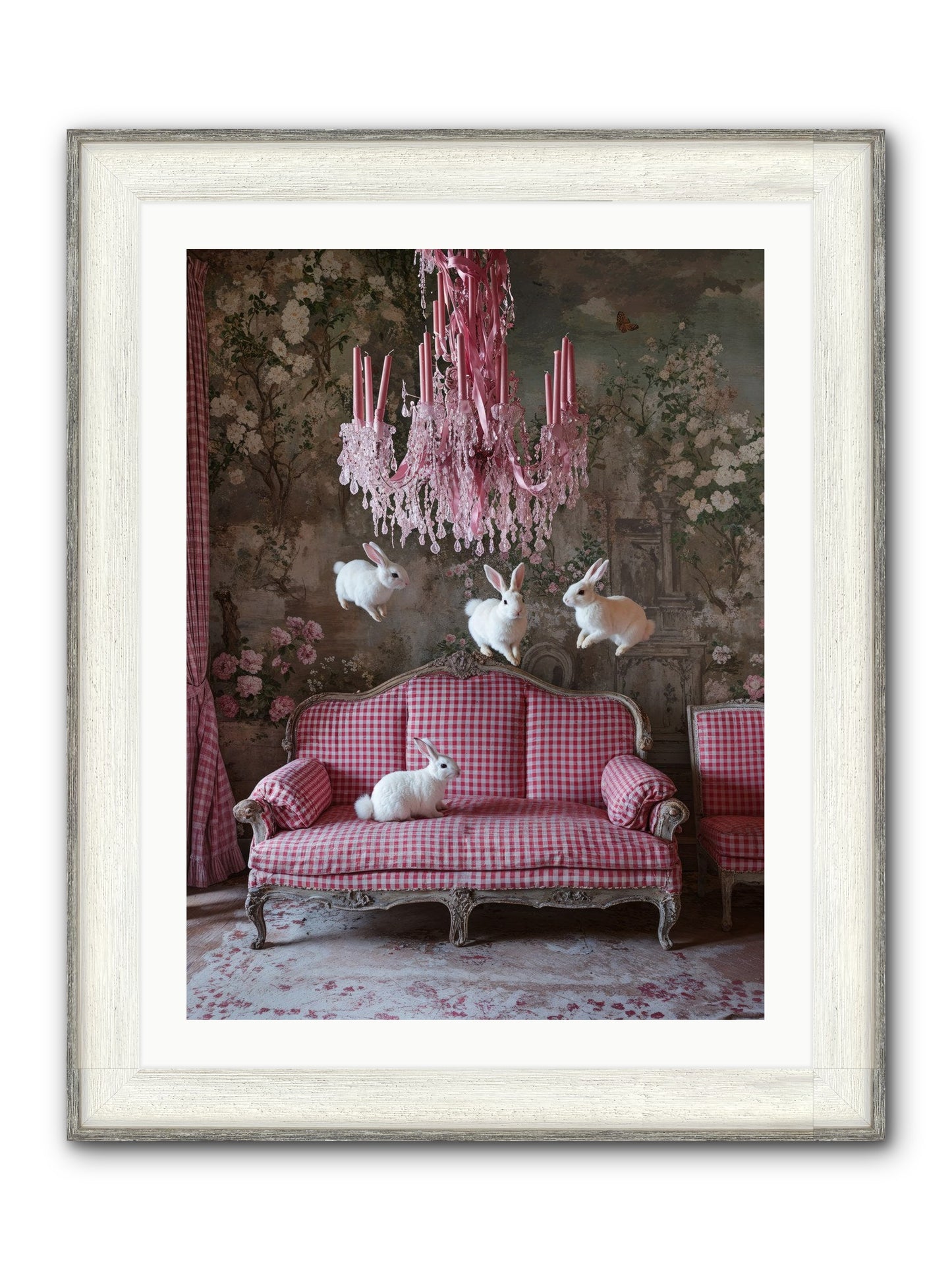 The Rose Rebellion Framed Print - Driftwood White 24x32