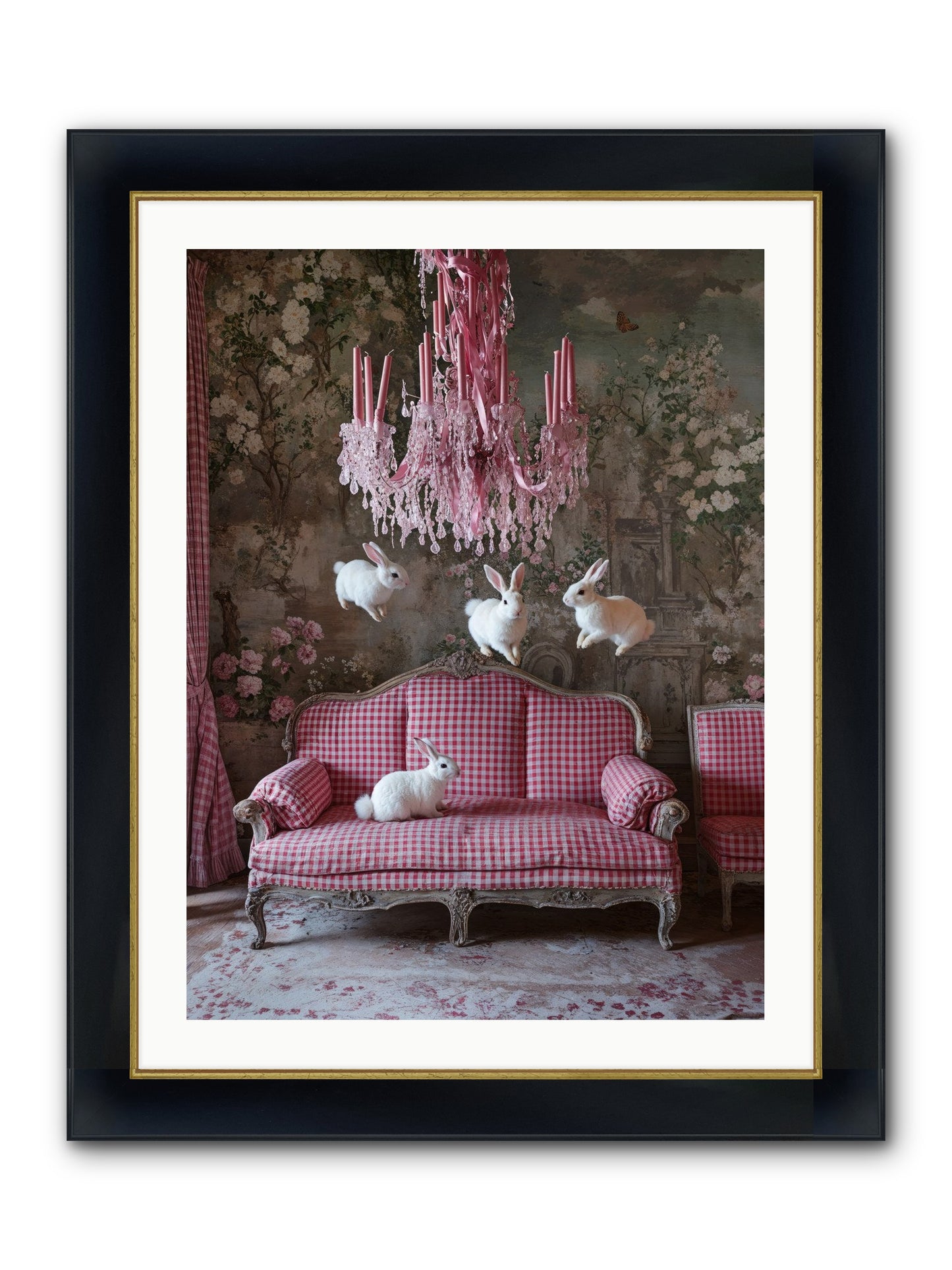 The Rose Rebellion Framed Print - Wide Black w/Gold 24x32