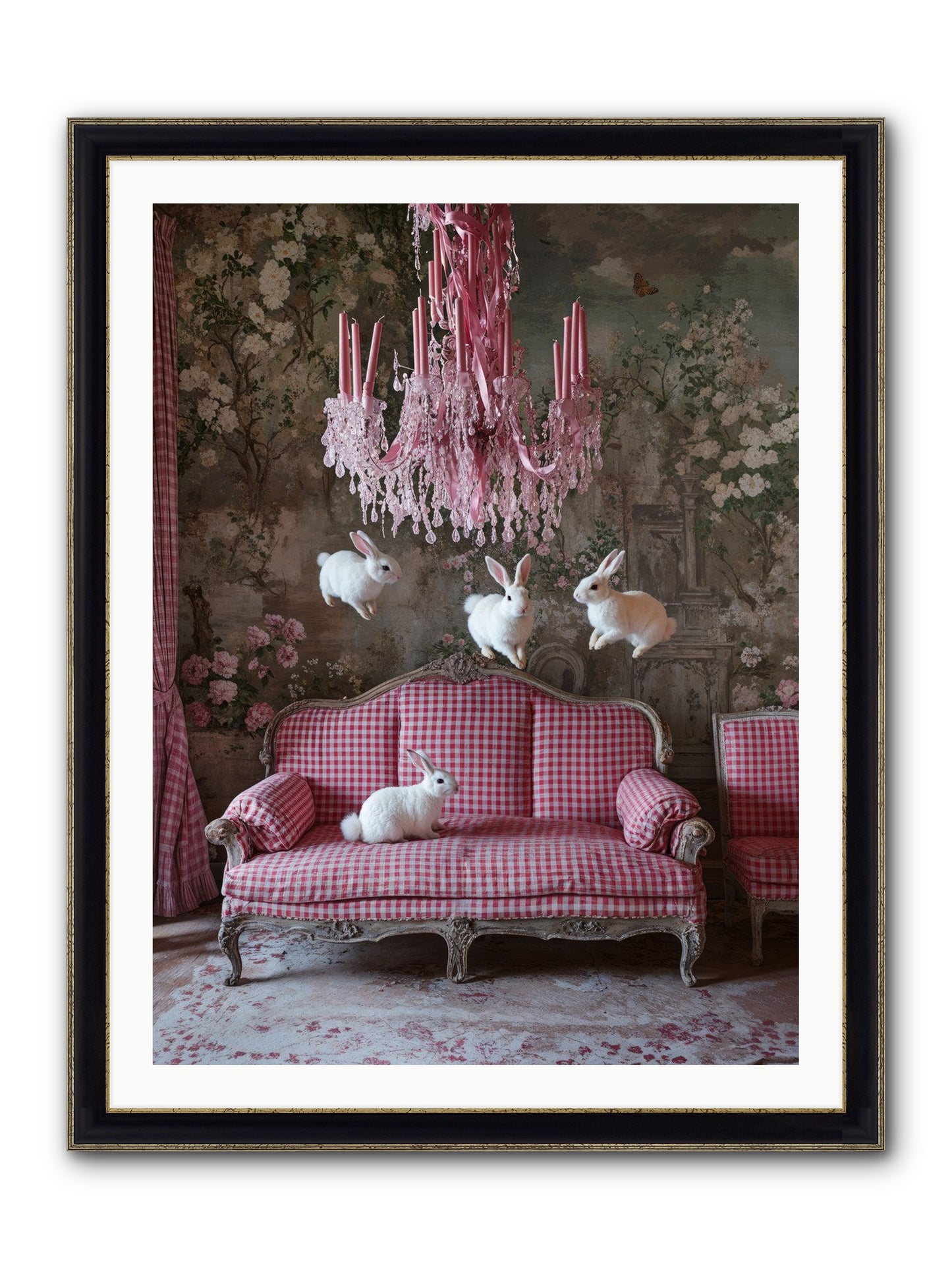 The Rose Rebellion Framed Print - Black & Gold 30x40
