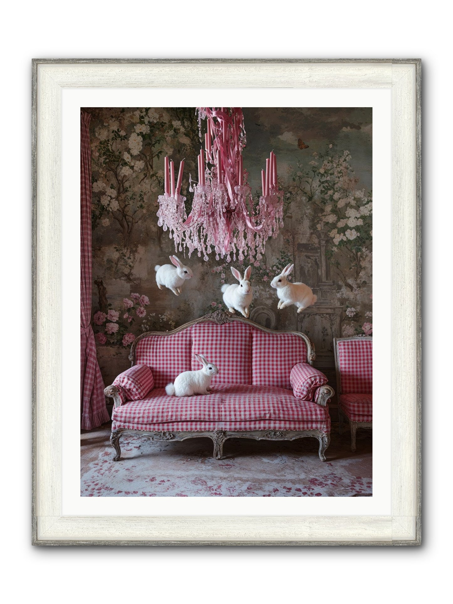 The Rose Rebellion Framed Print - Driftwood White 30x40