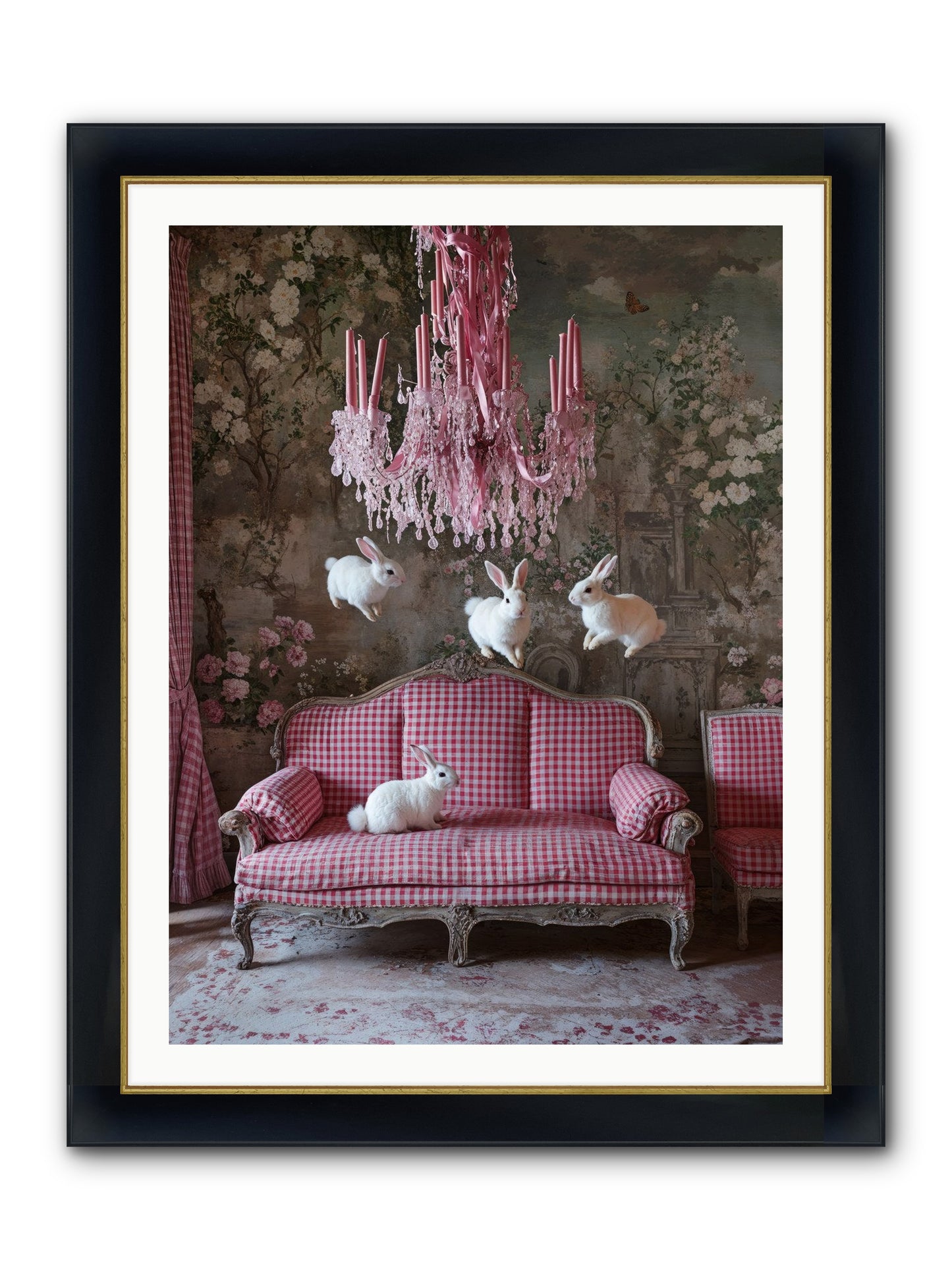 The Rose Rebellion Framed Print - Wide Black w/Gold 30x40