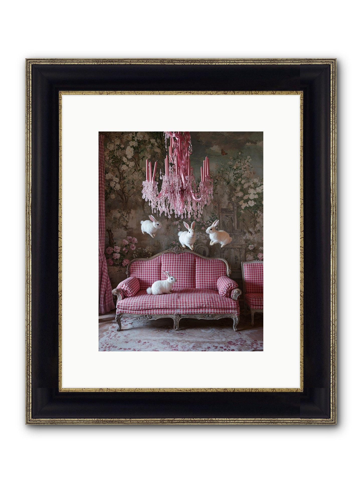 The Rose Rebellion Framed Print - Black & Gold 9x12