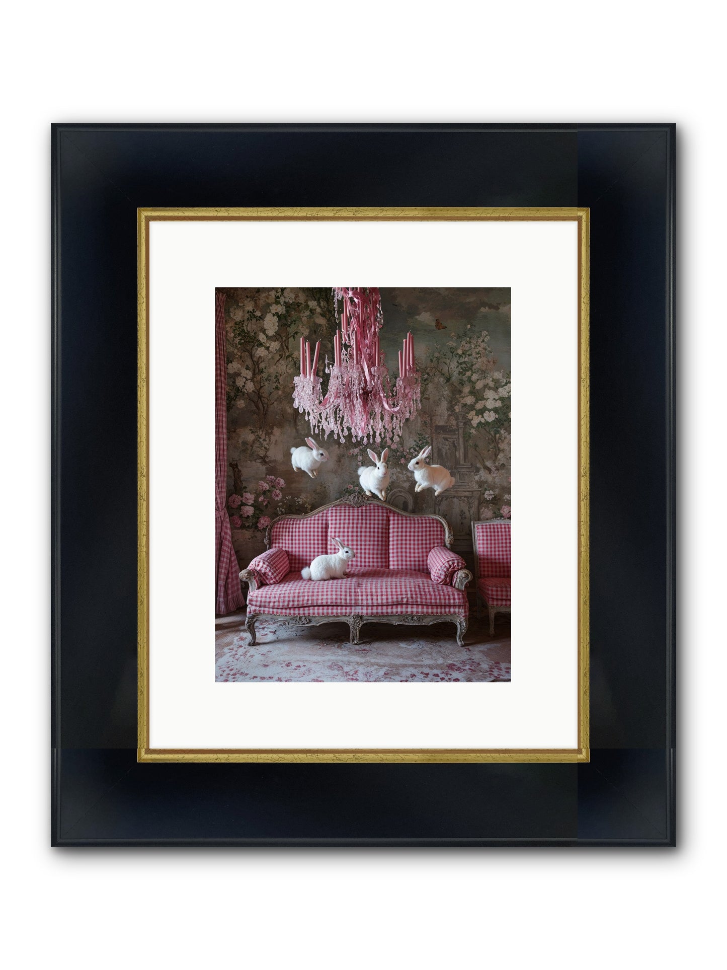 The Rose Rebellion Framed Print - Wide Black w/Gold 9x12
