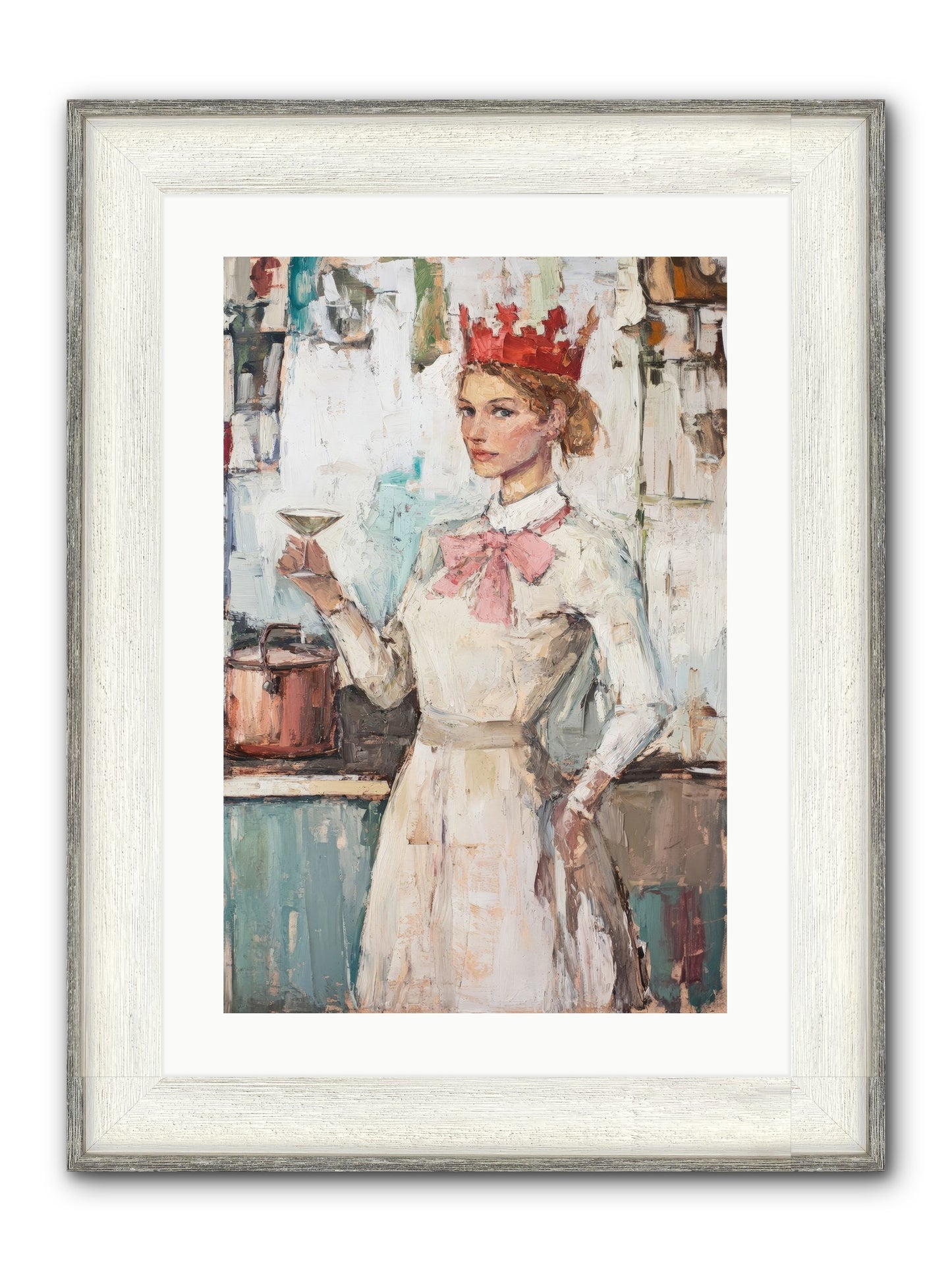 The Royal Nightcap Framed Print - Driftwood White 16x24