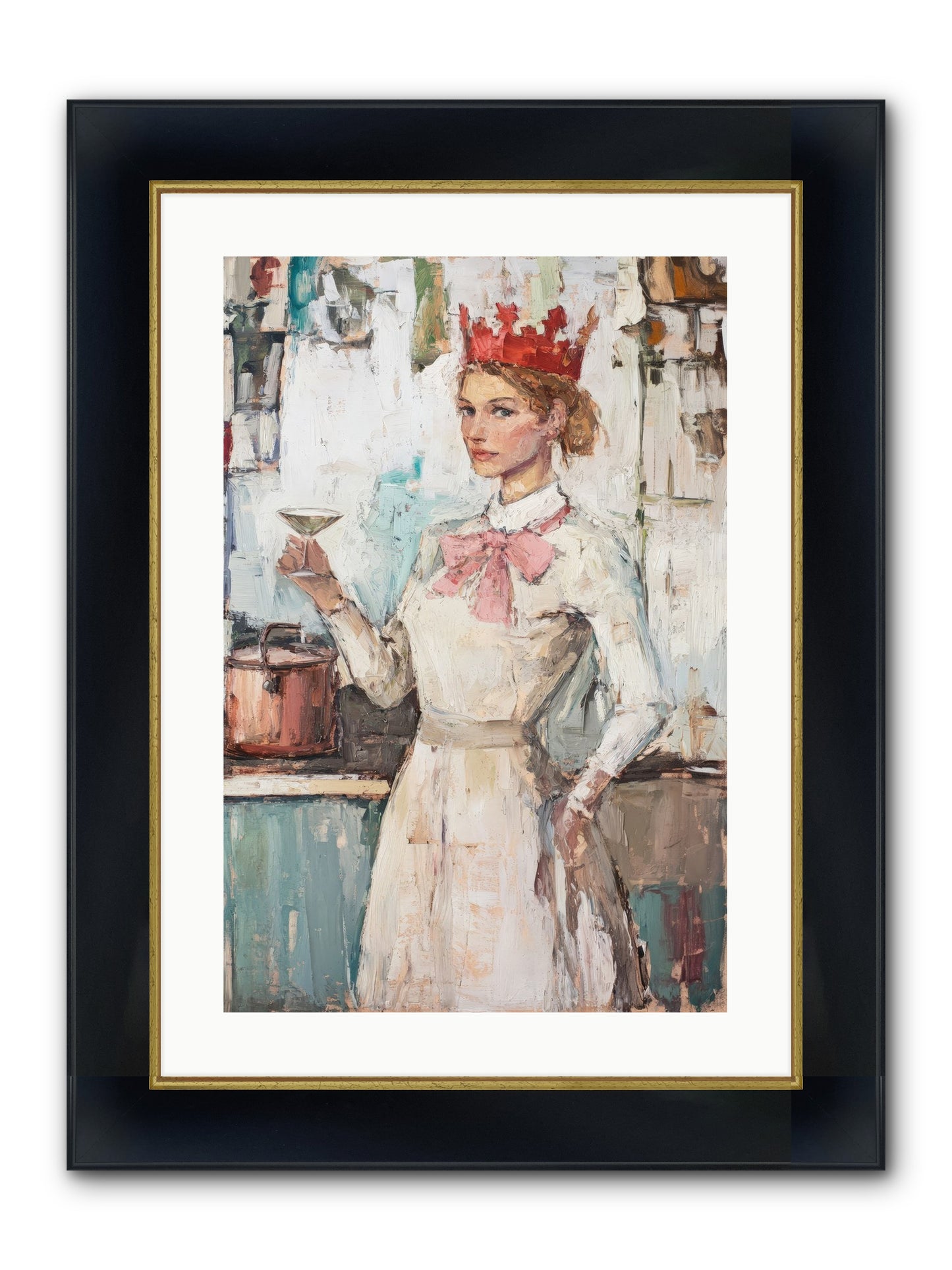 The Royal Nightcap Framed Print - Wide Black w/Gold 16x24