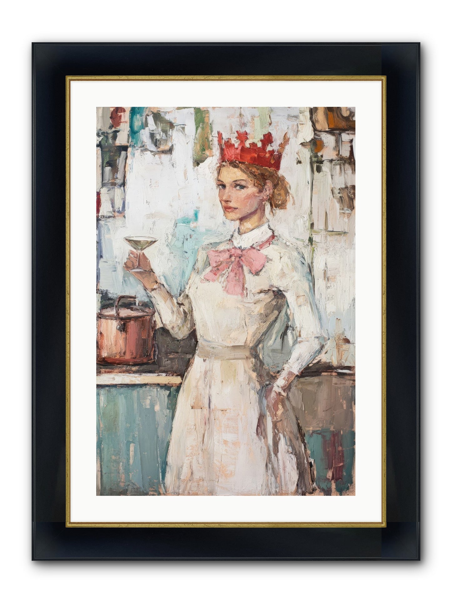 The Royal Nightcap Framed Print - Wide Black w/Gold 20x30