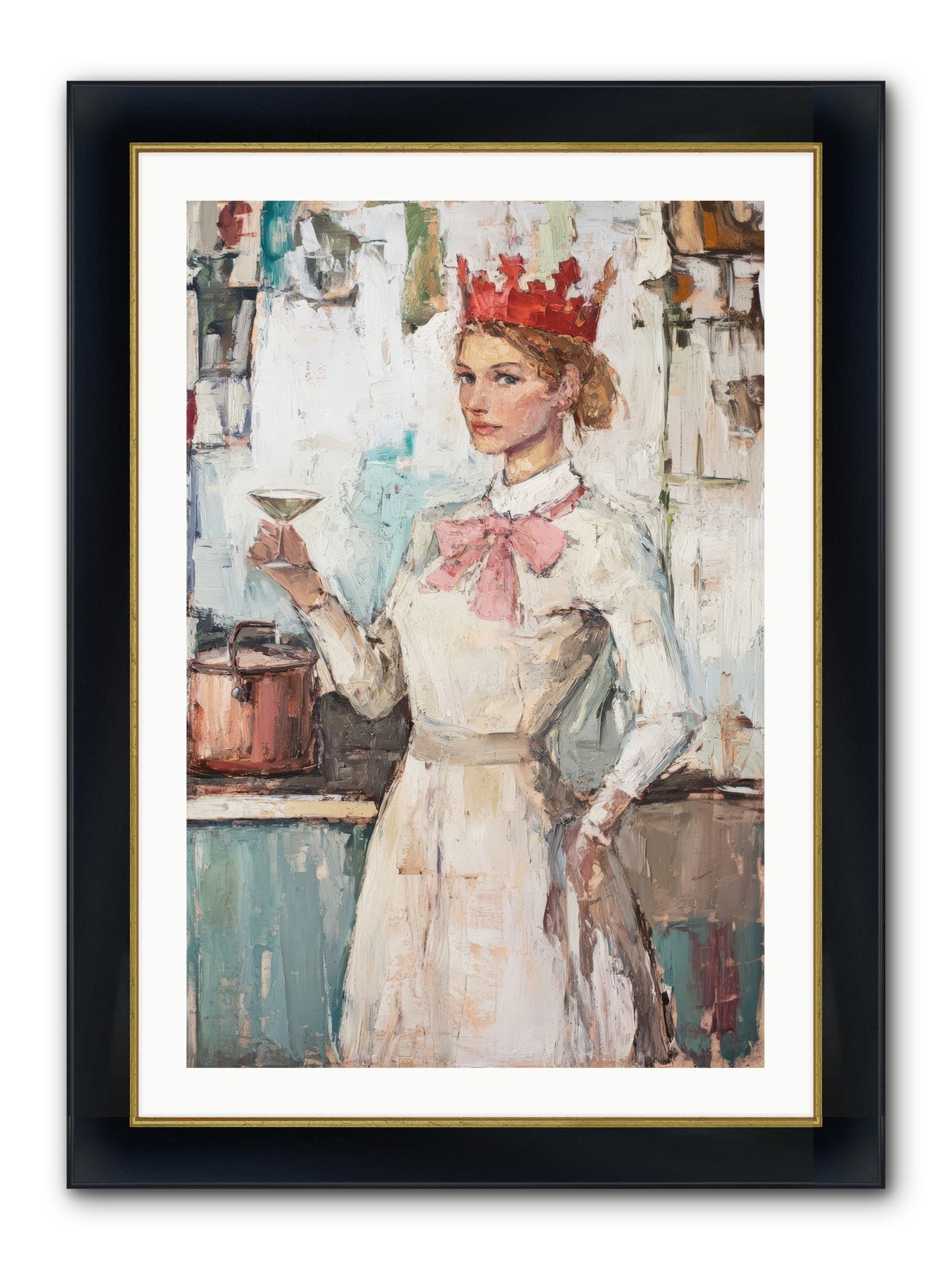 The Royal Nightcap Framed Print - Wide Black w/Gold 24x36