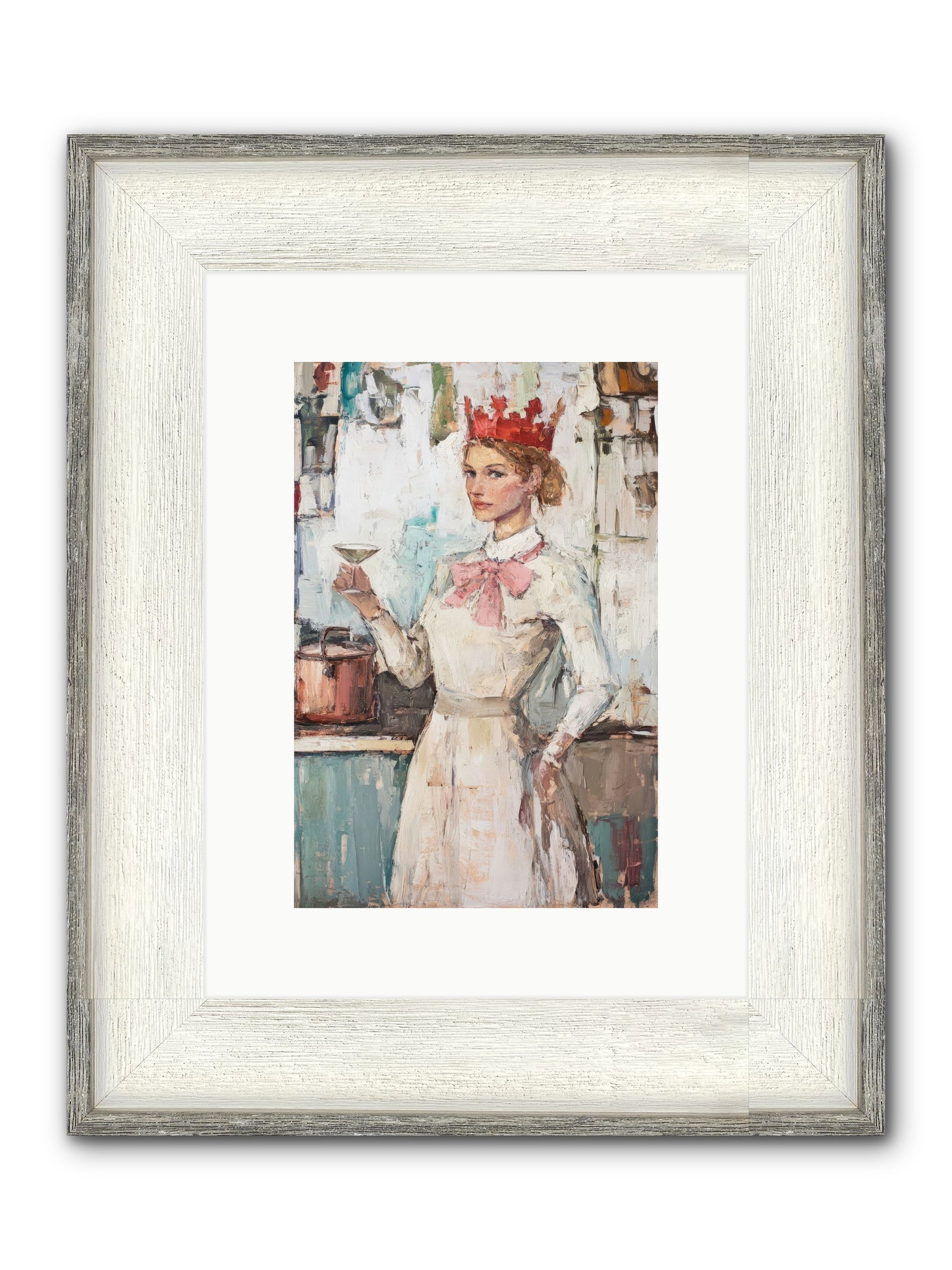 The Royal Nightcap Framed Print - Driftwood White 8x12