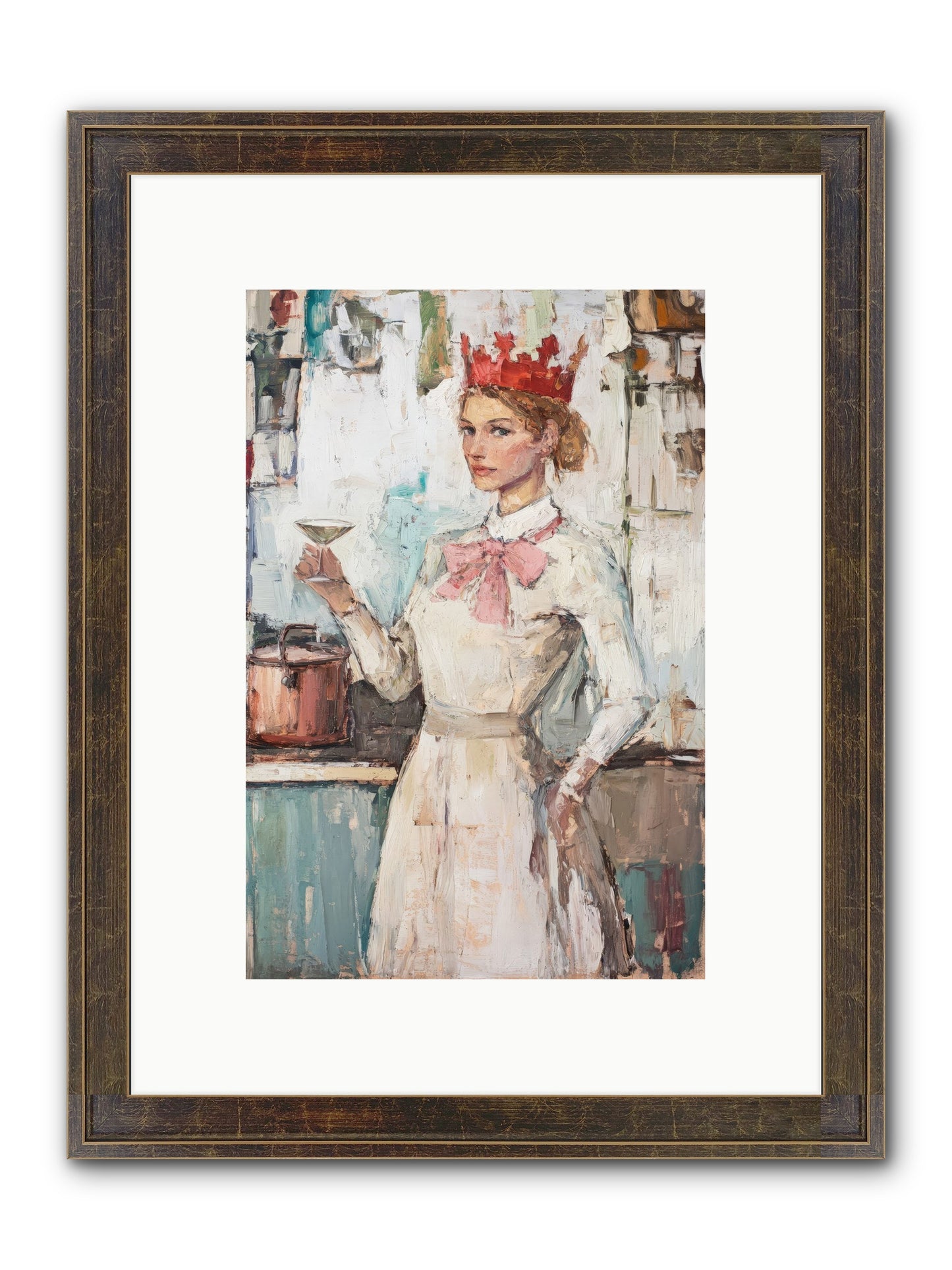 The Royal Nightcap Framed Print - Slimwoods Black/Gold 8x12