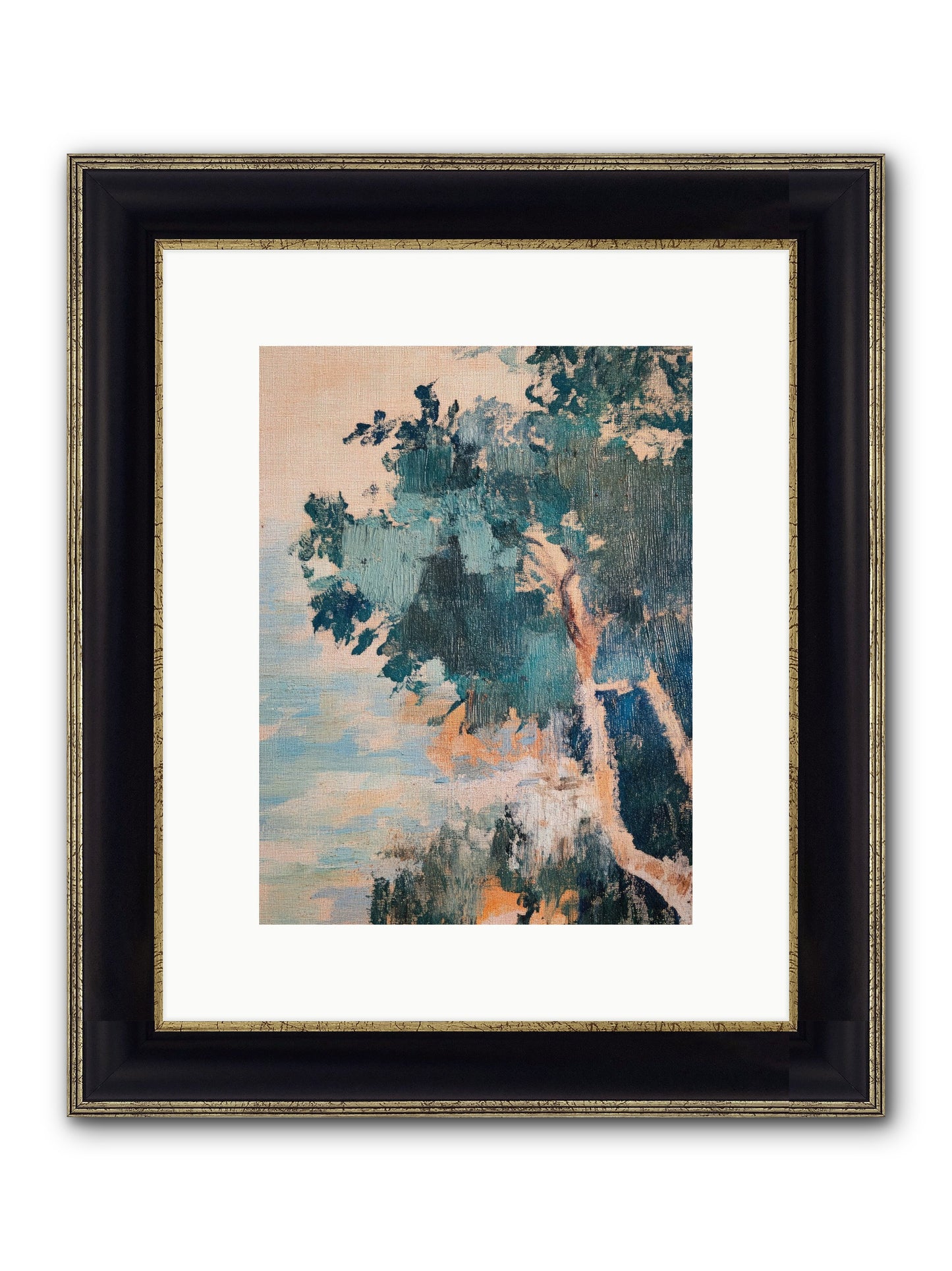 The Sacred Grove Framed Print - Black & Gold 9x12
