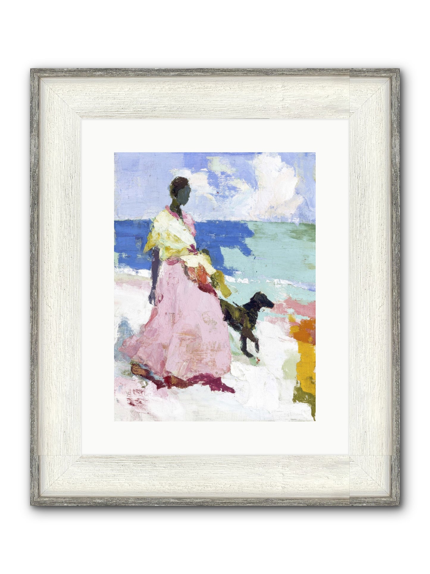 The Sea's Tender Heart Framed Print - Driftwood White 12x16