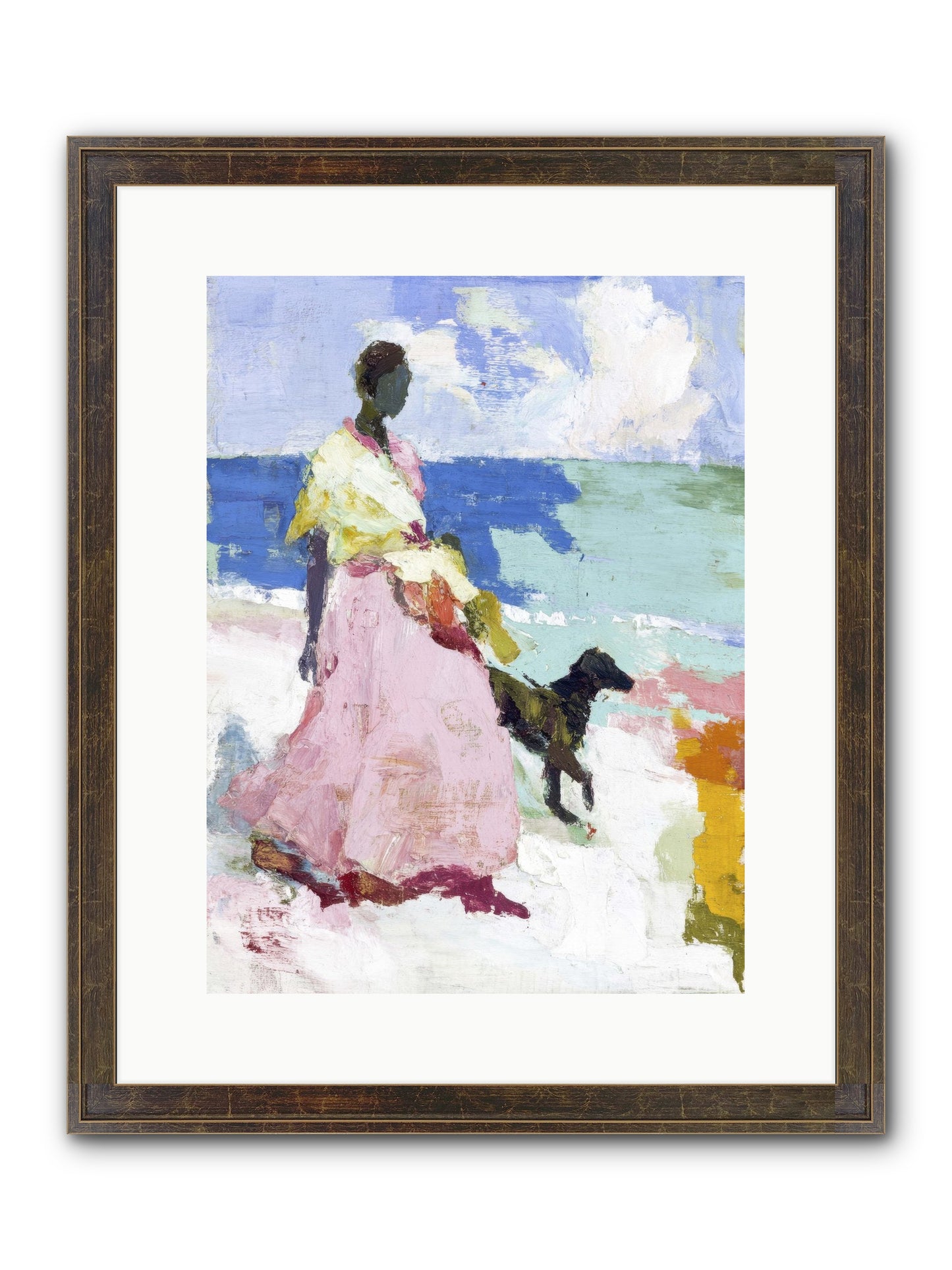 The Sea's Tender Heart Framed Print - Slimwoods Black/Gold 12x16