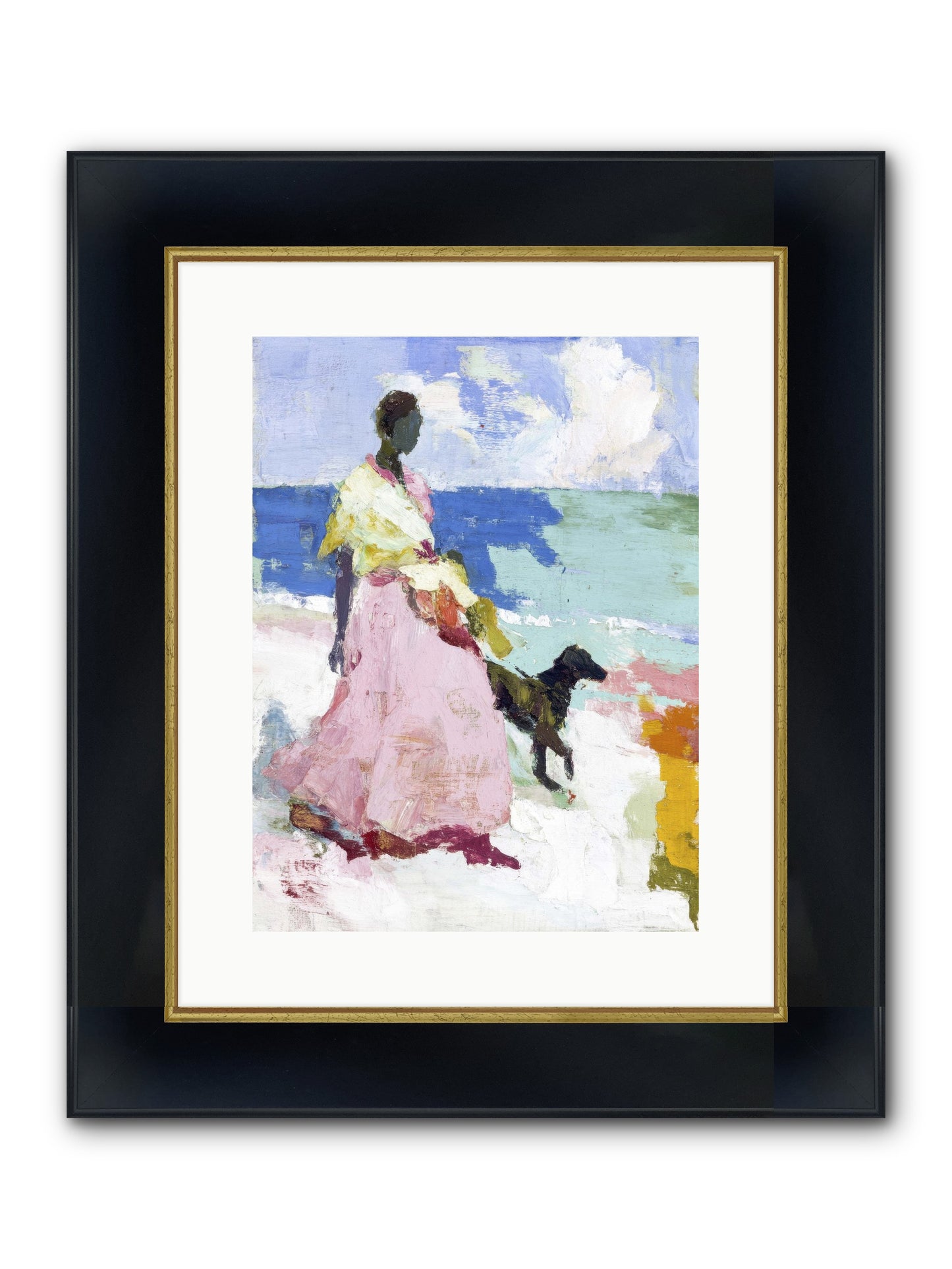 The Sea's Tender Heart Framed Print - Wide Black w/Gold 12x16