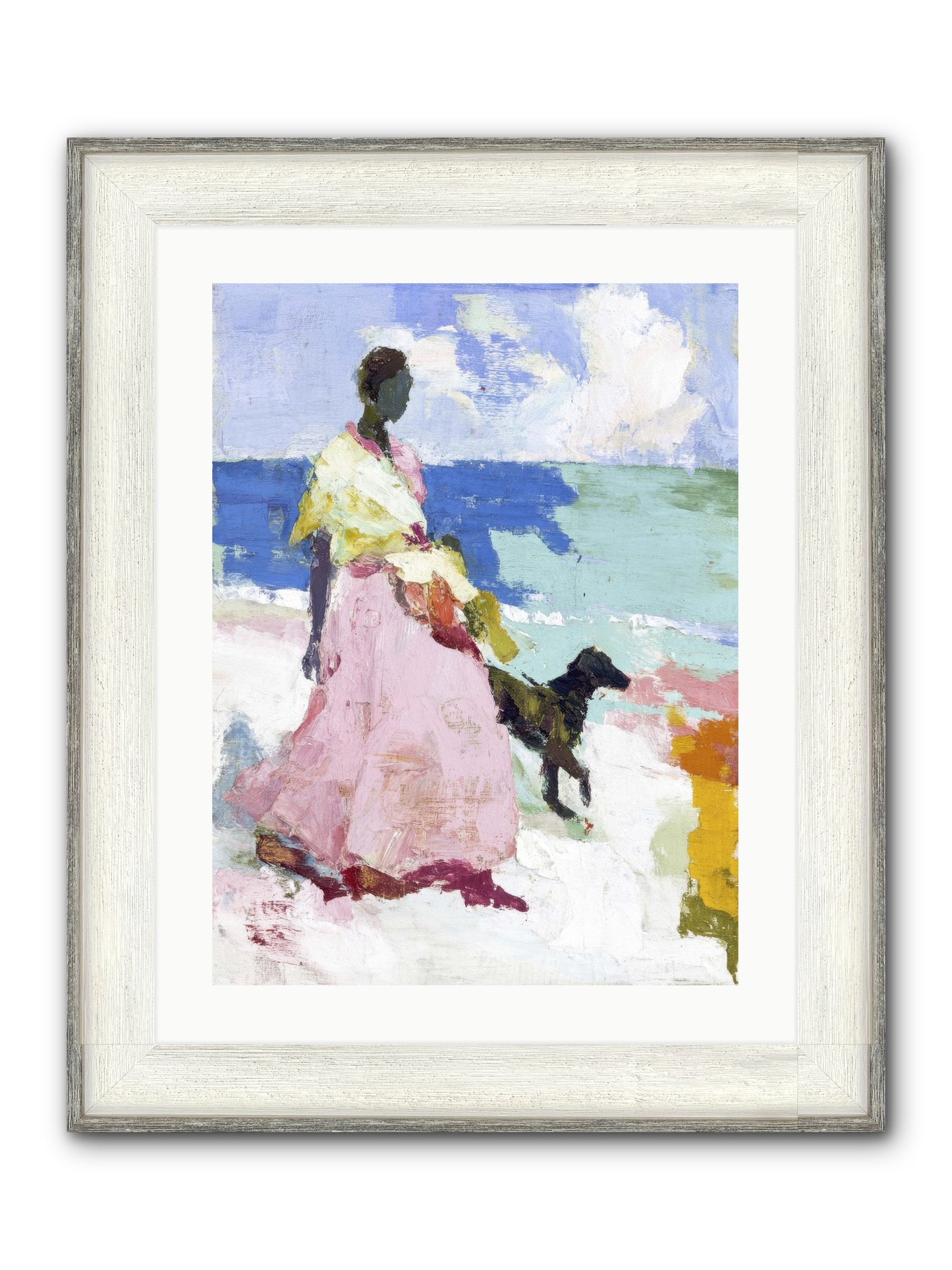 The Sea's Tender Heart Framed Print - Driftwood White 18x24