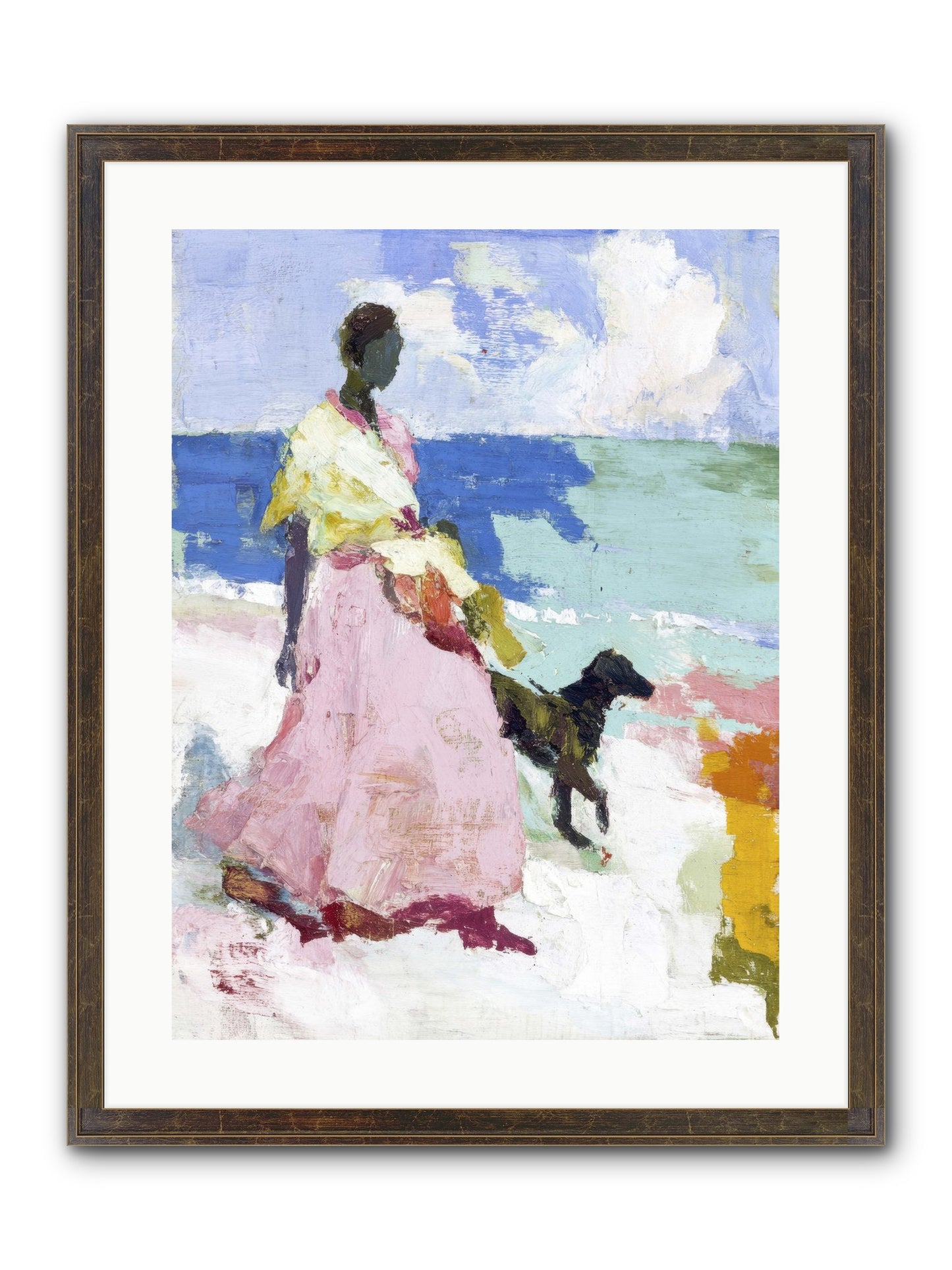 The Sea's Tender Heart Framed Print - Slimwoods Black/Gold 18x24